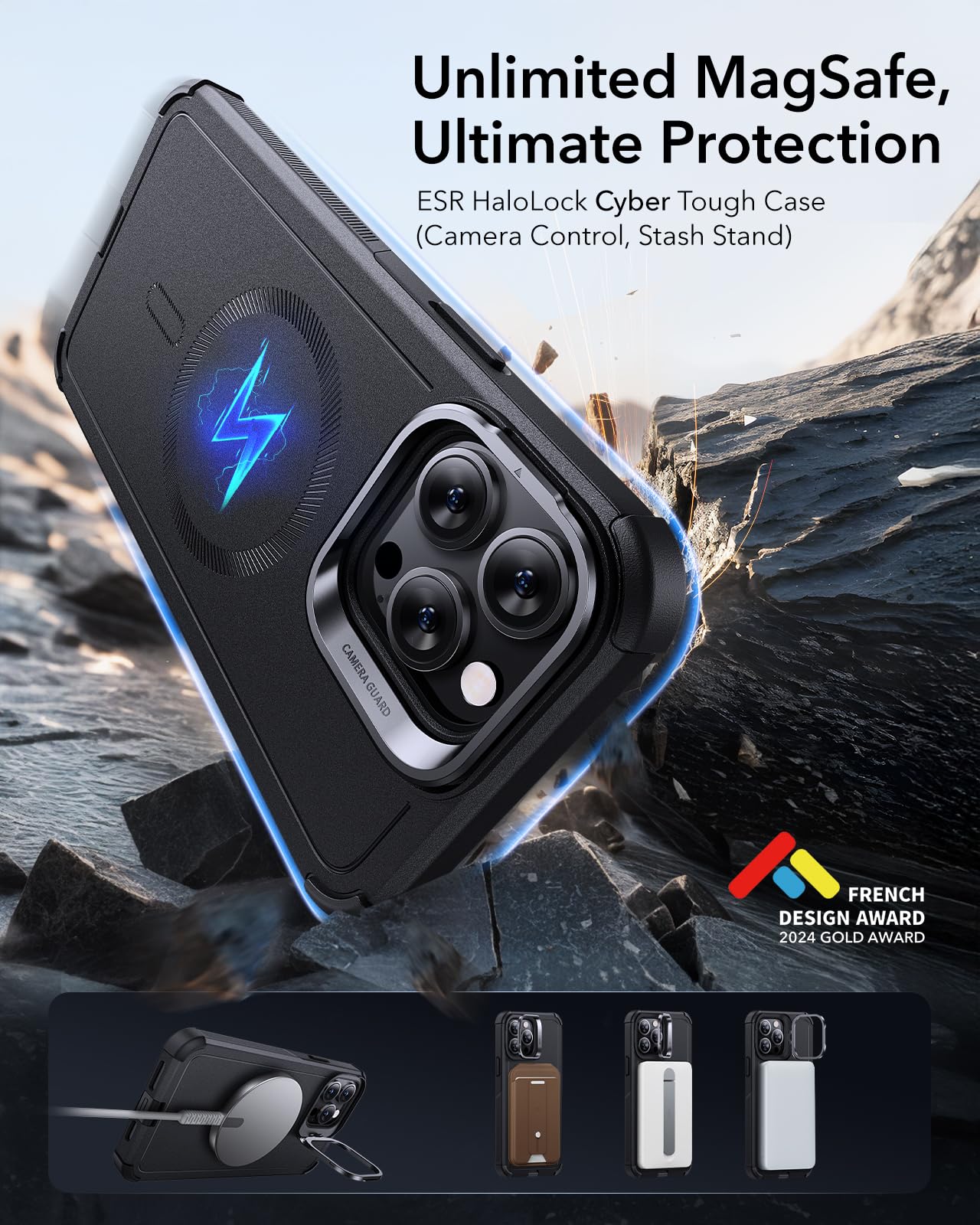 ESR iPhone 16 Pro Case with Military-Grade Protection