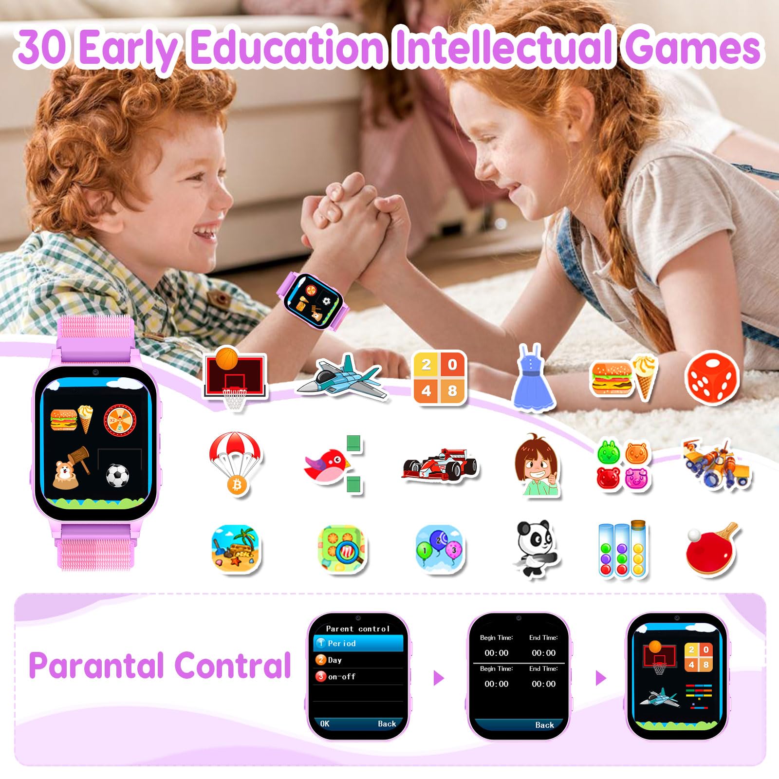 Kids Smartwatch With Educational Games And Camera HD