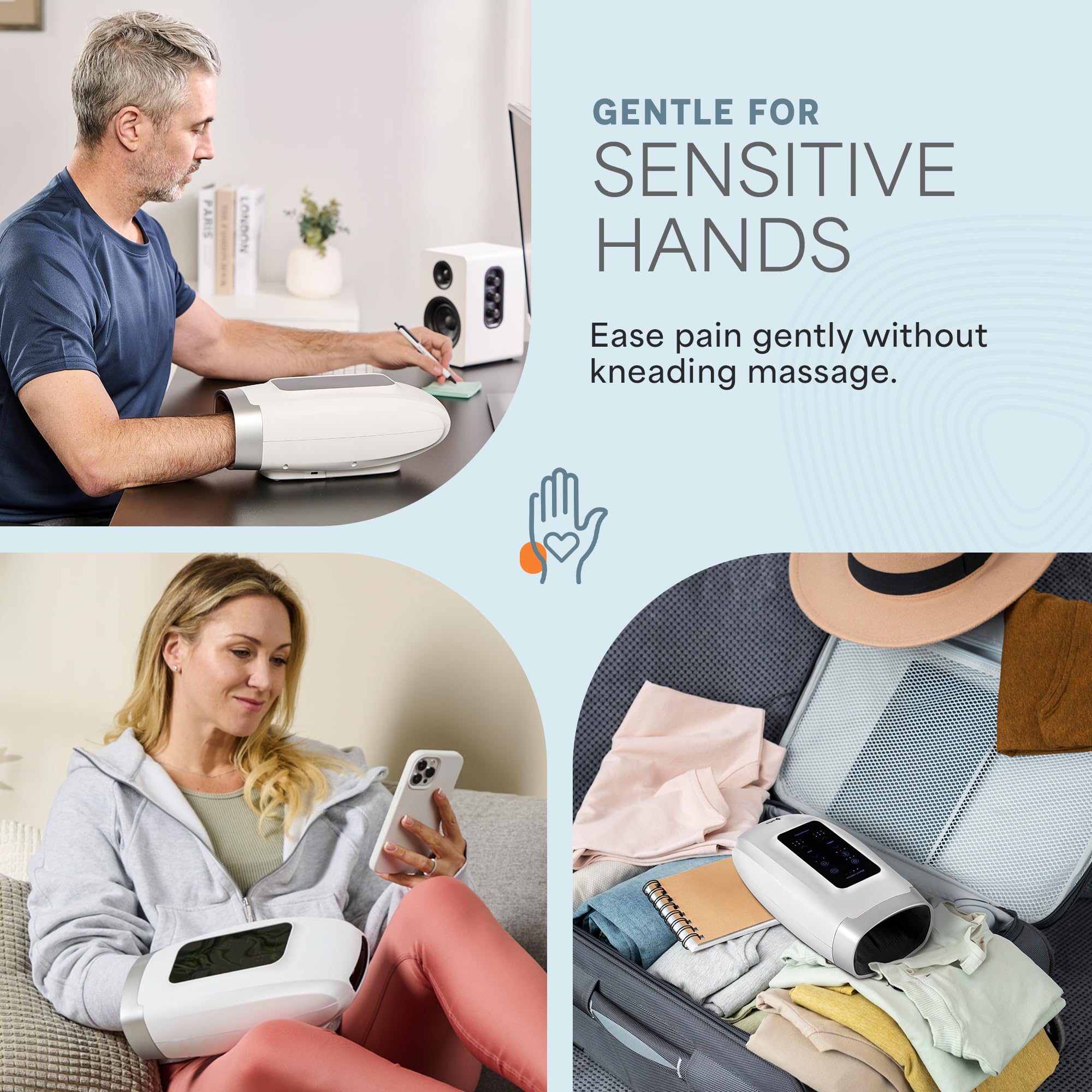 LifePro Legra Hand Massager with Heat and Compression