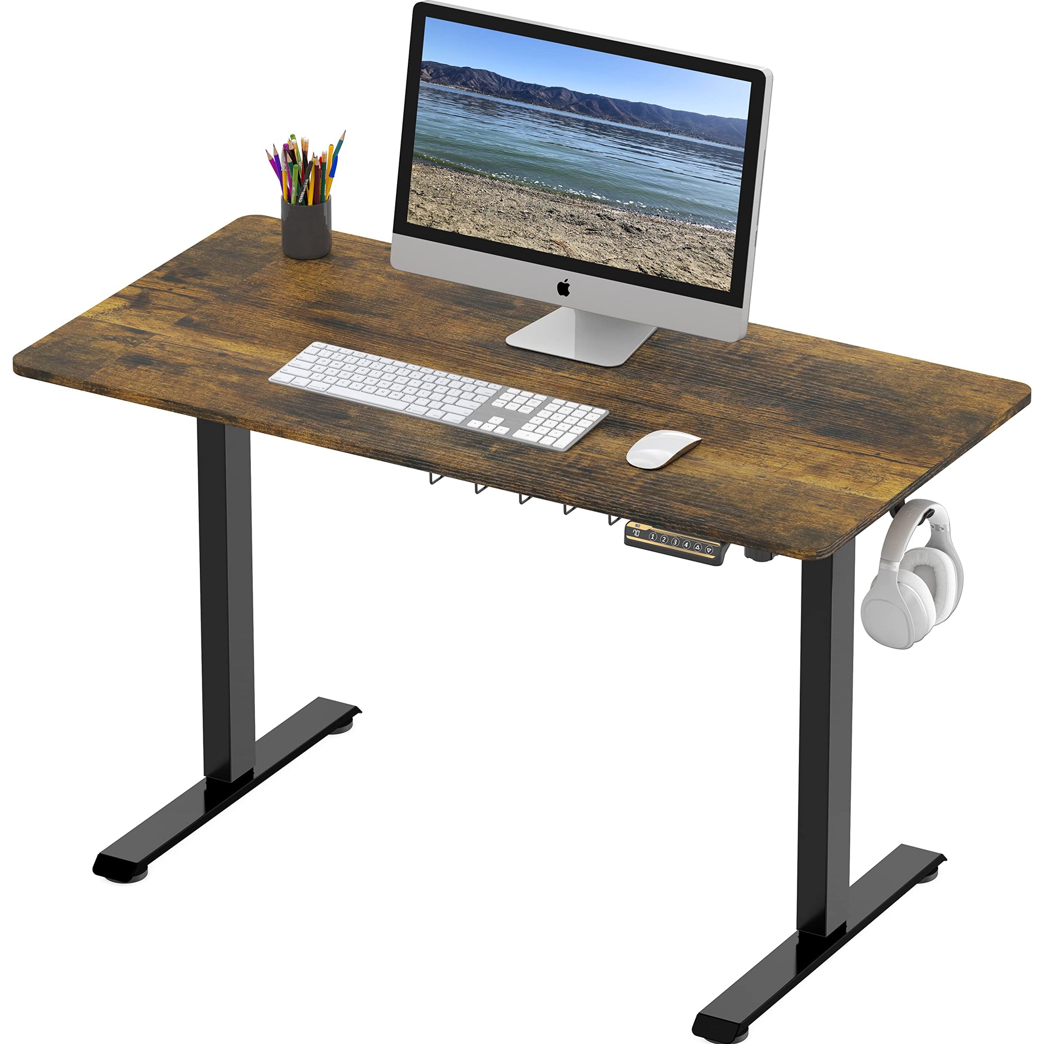 Electric Height Adjustable Desk with Cable Management