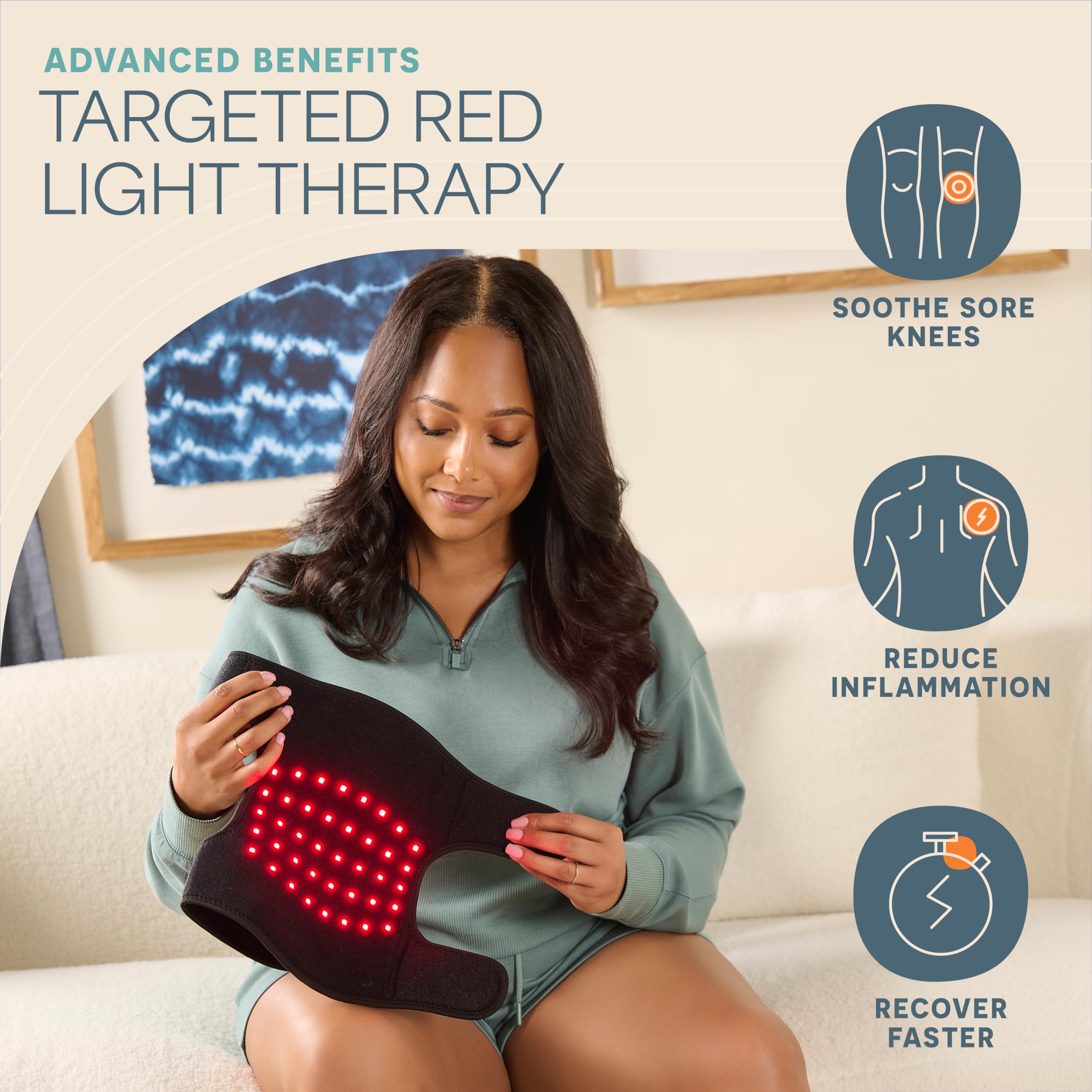 Portable Red Light Therapy Knee Brace for Pain Relief