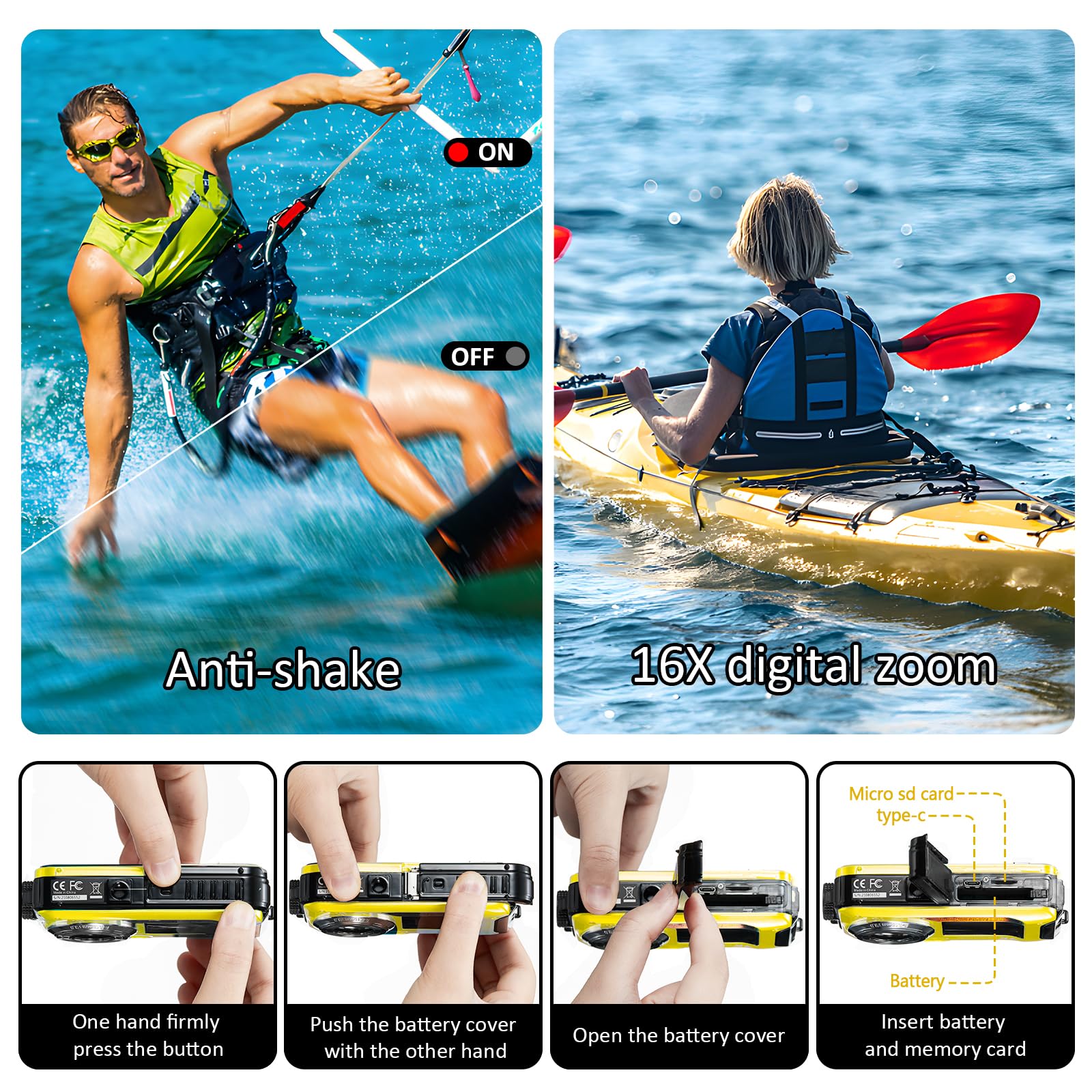 4K Waterproof Underwater Camera for Snorkeling Adventures
