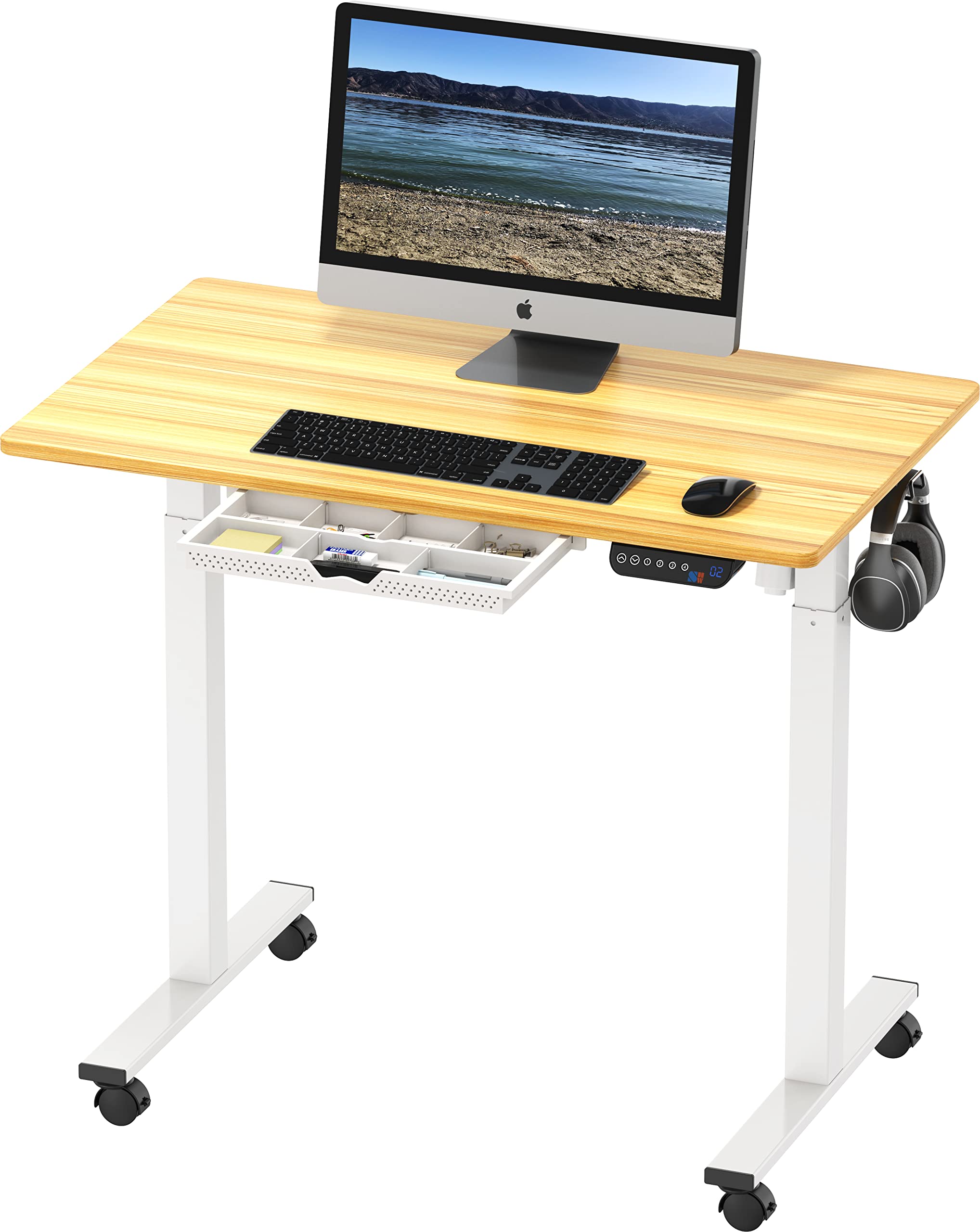 40 Inch Electric Height Adjustable Sit to Stand Desk