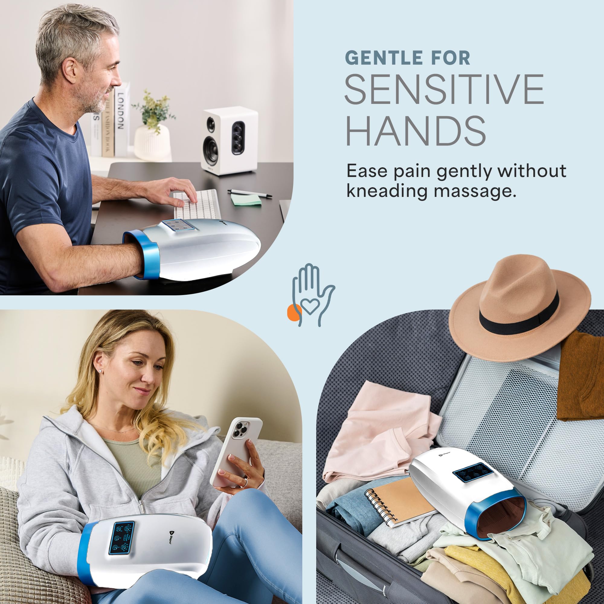 LifePro Legra Hand Massager with Heat and Compression