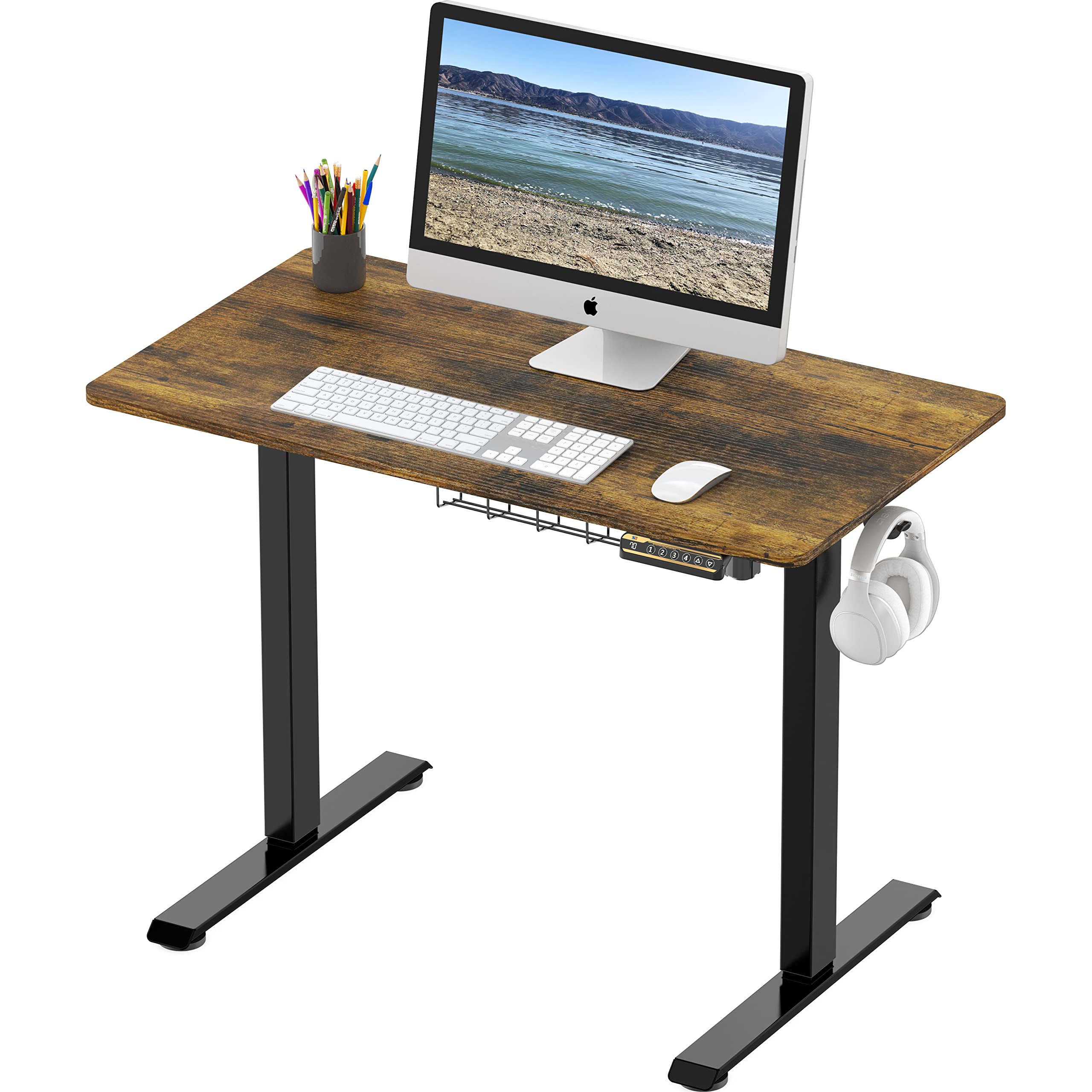 Electric Height Adjustable Desk with Cable Management