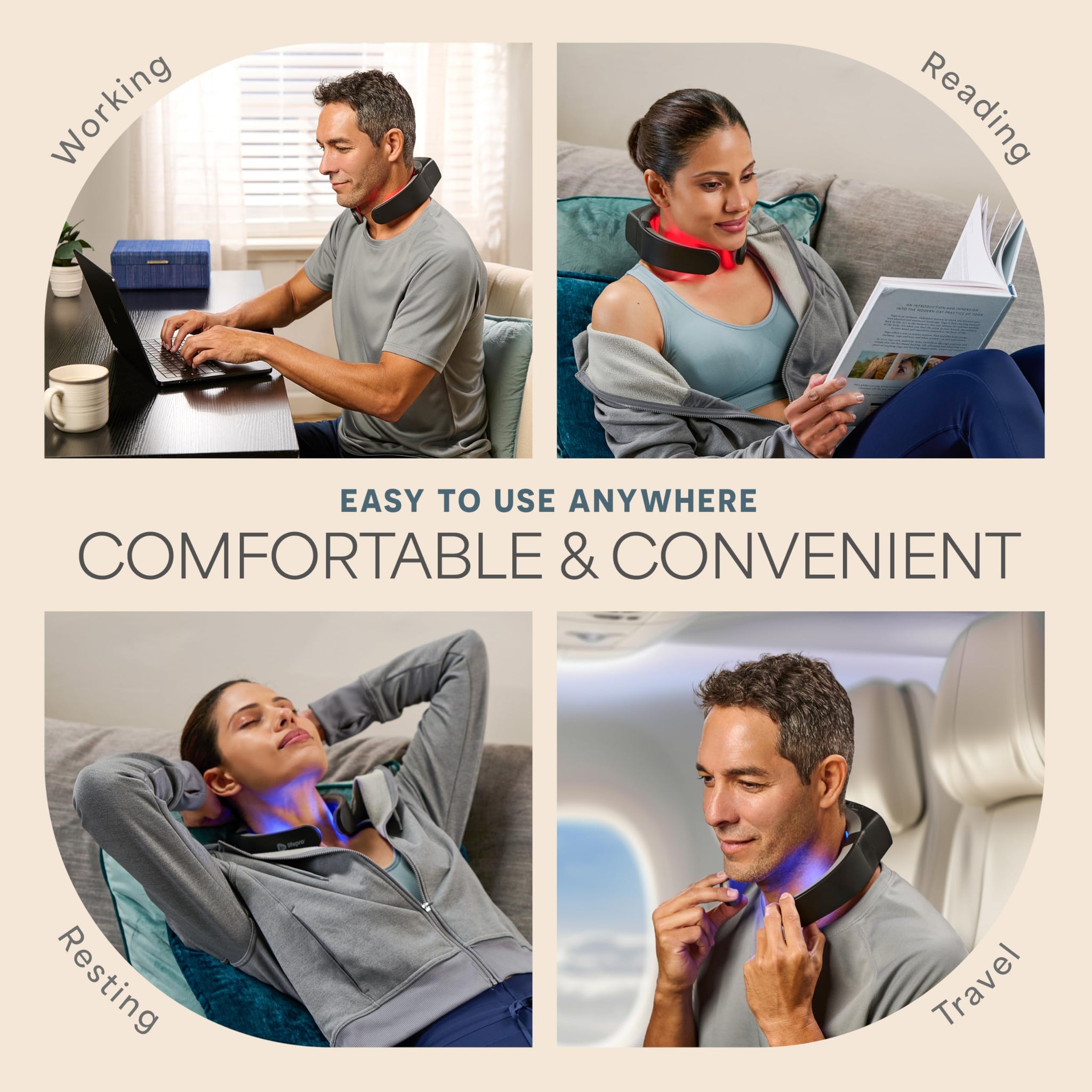 Compact Rechargeable Red Light Therapy Neck Device