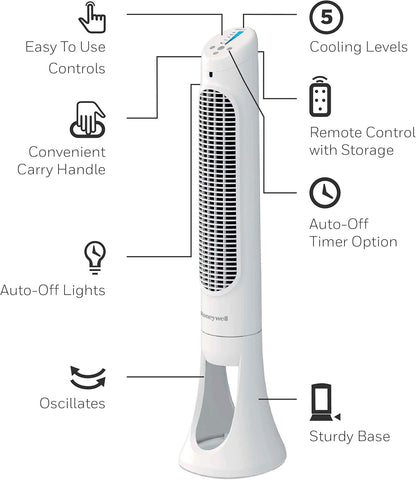 Honeywell Quiet Set Tower Fan with Remote Control