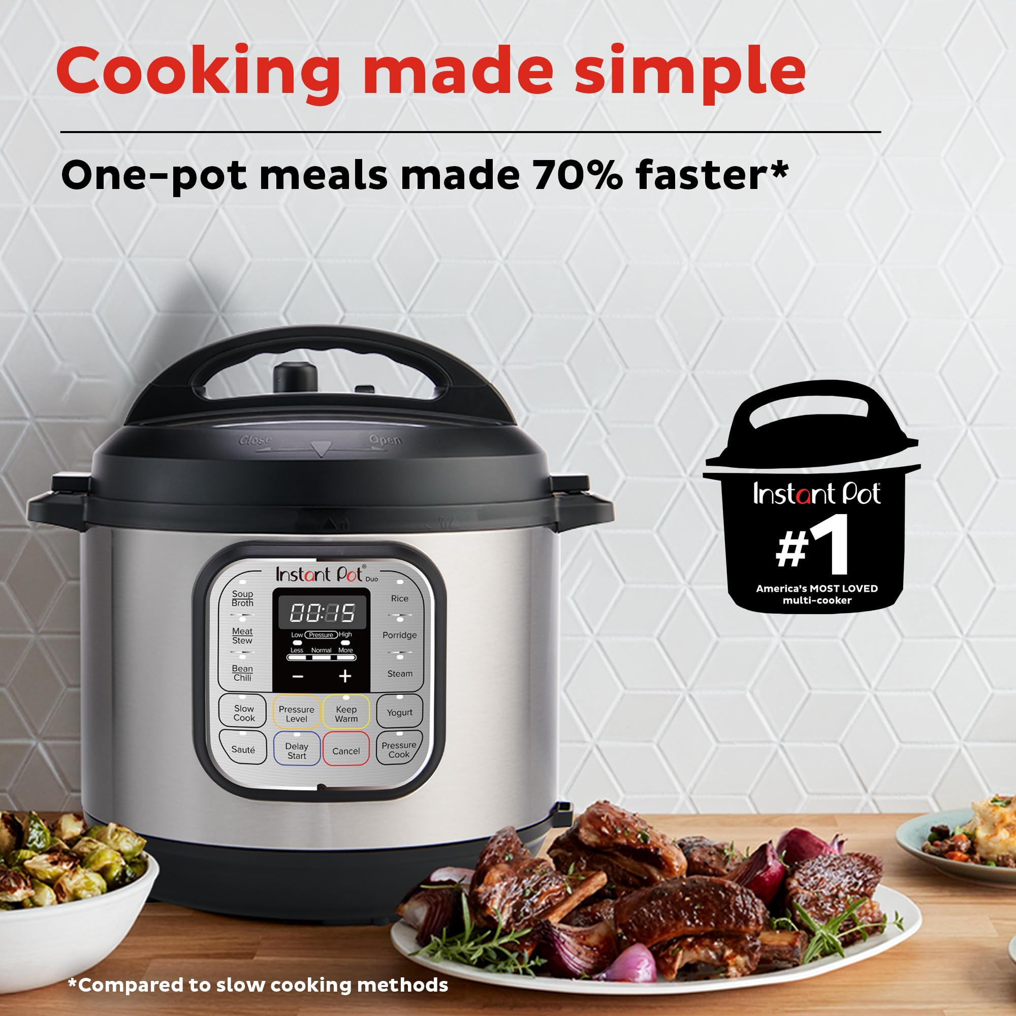 Instant Pot Duo Mini Electric Pressure Cooker with Recipe App