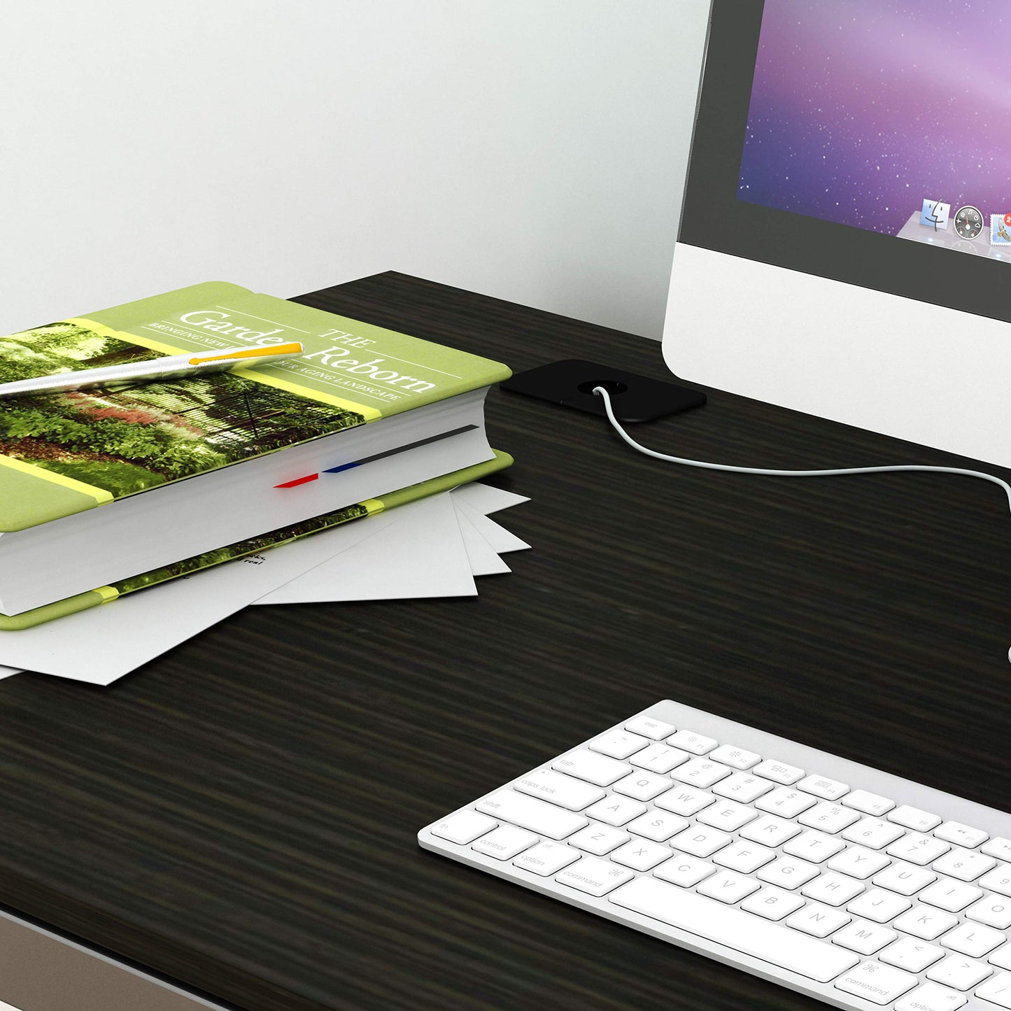 55 Inch Espresso Office Computer Desk for Professionals
