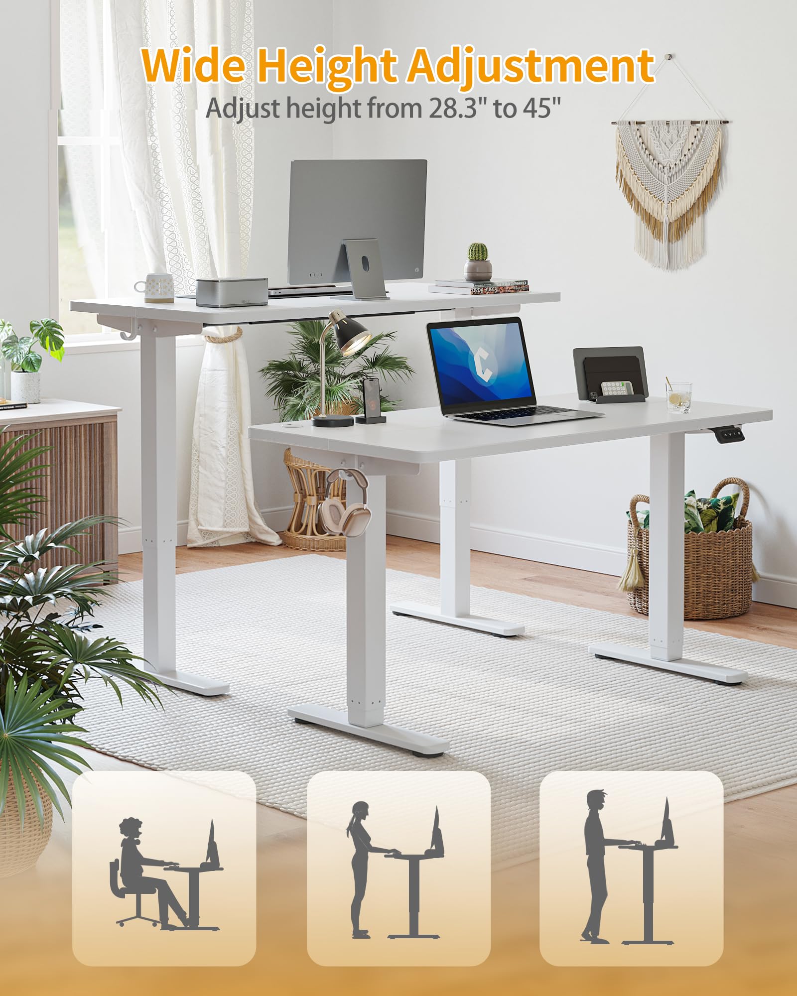 CubiCubi Adjustable Electric Standing Desk for Comfort