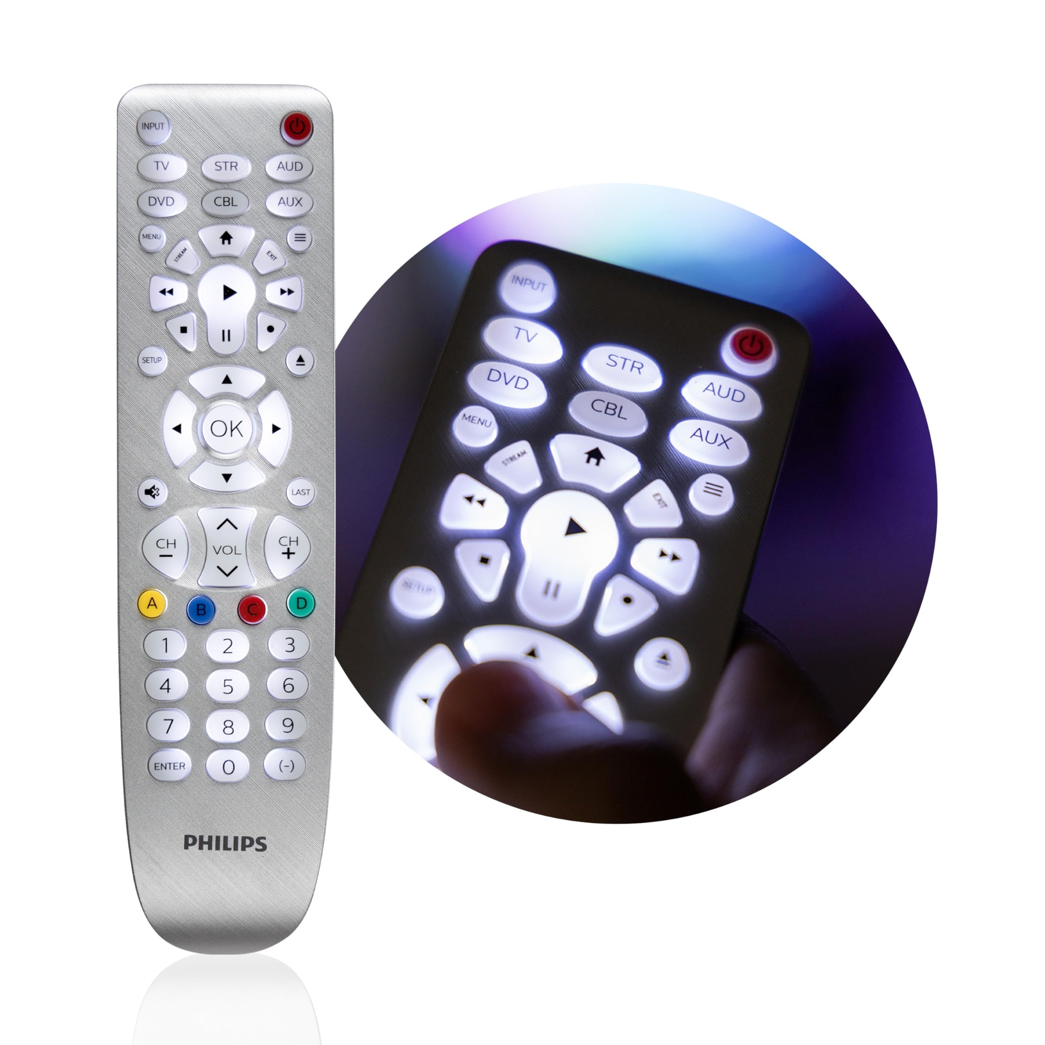 Philips Backlit Universal Remote Control for Smart TVs