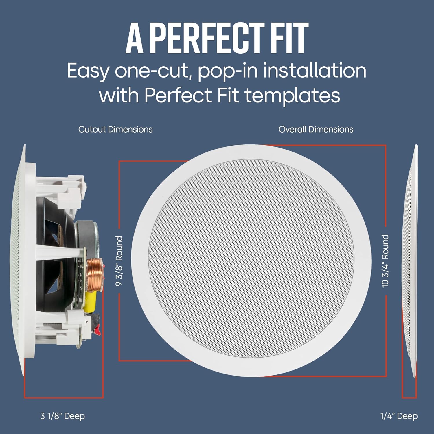 Polk Audio RC80i In Ceiling Speakers with Immersive Sound