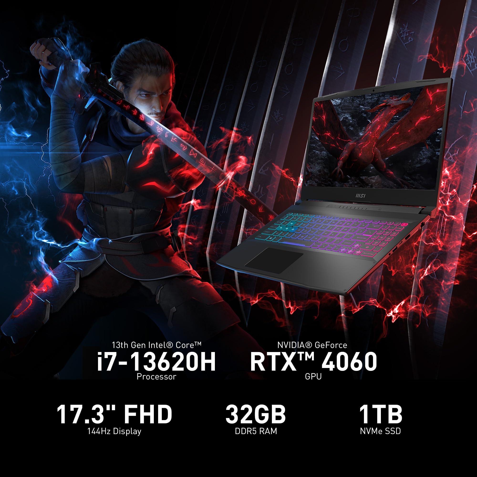 MSI Katana 17 Gaming Laptop with Intel i7 and RTX 4060