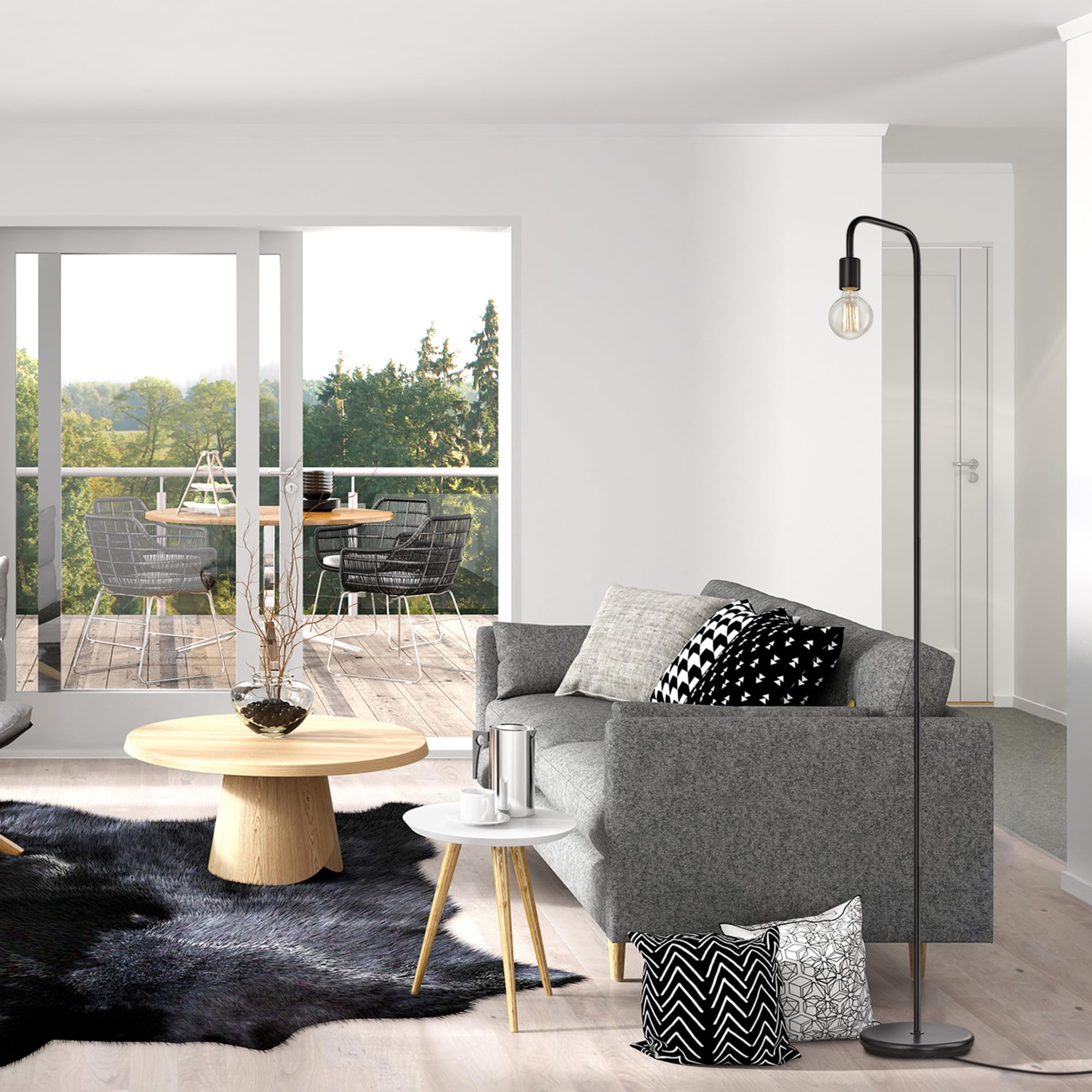 Elegant 70 Inch Floor Lamp with Foot Switch