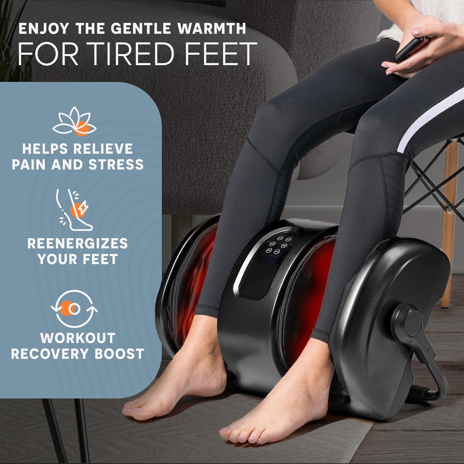 LifePro Shiatsu Foot Massager with Heat for Ultimate Relaxation