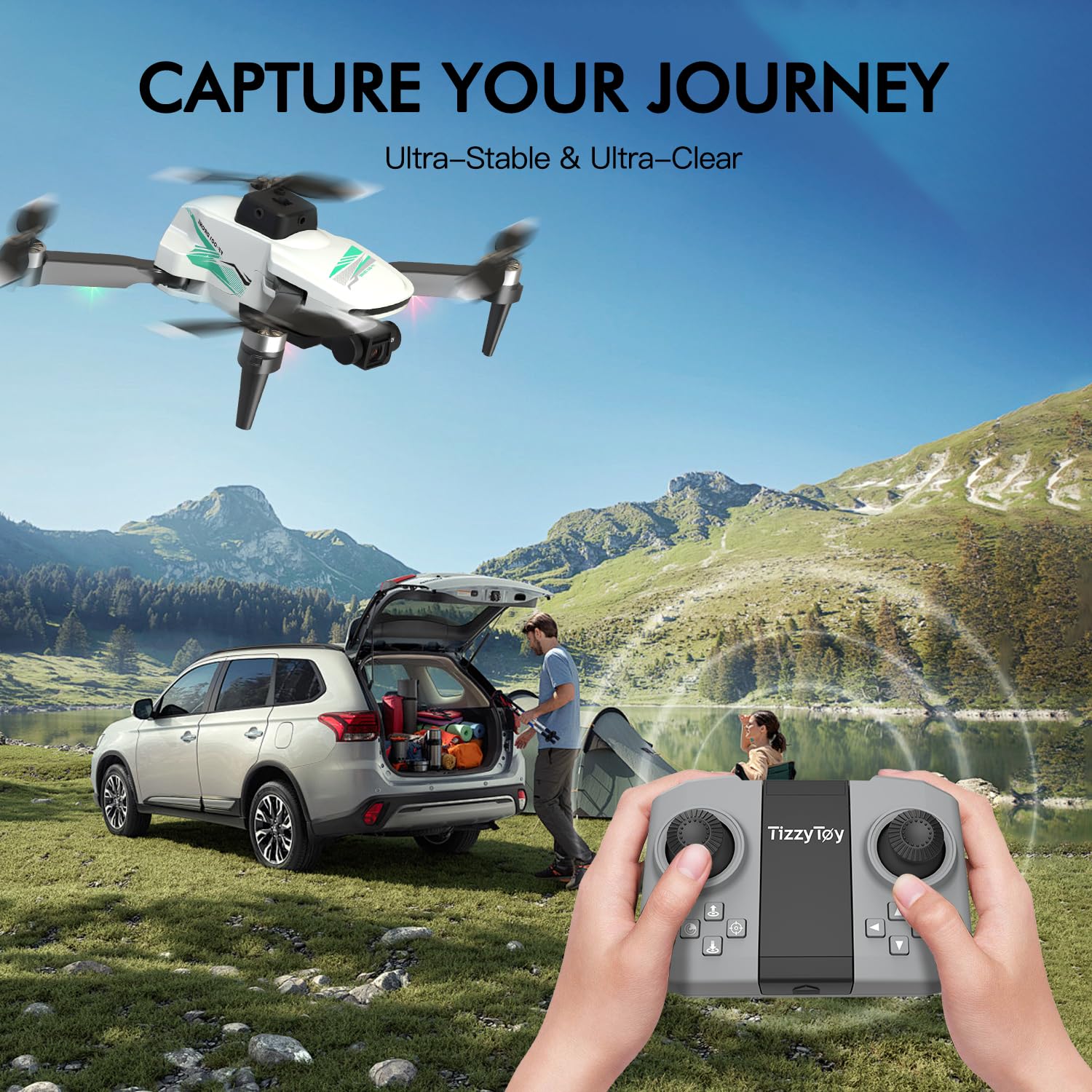 4K Foldable Drone with Camera and 40 Minutes Flight Time