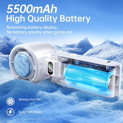 Handheld Portable Fan Ice Cooler 20000 RPM Turbo Purple