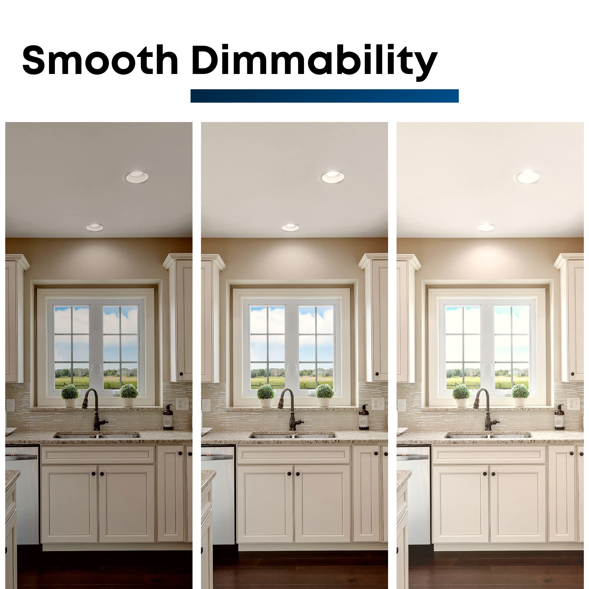 Energy Efficient LED Downlight Retrofit Kit with Adjustable Trim