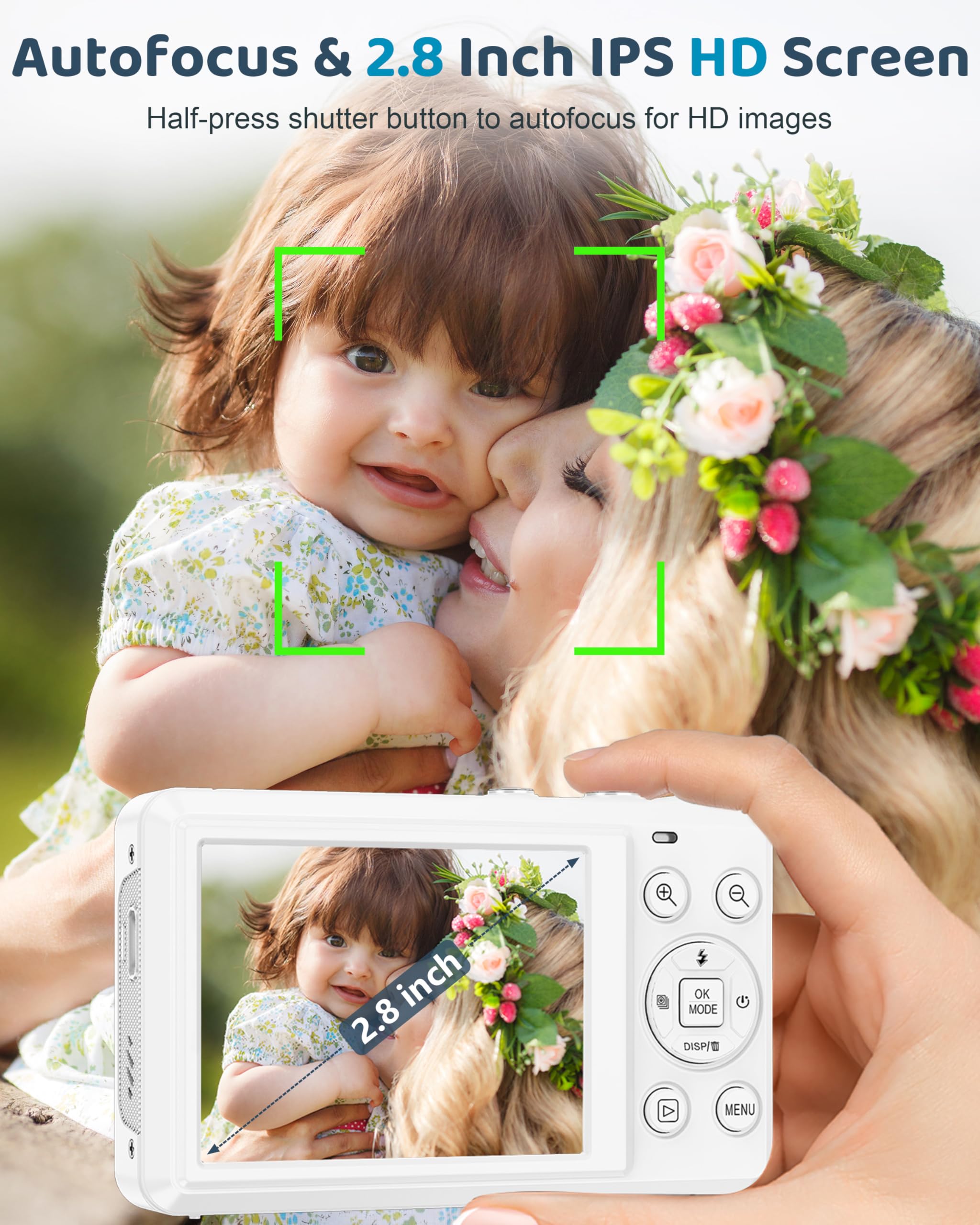 5K Digital Camera with 16X Zoom for Kids