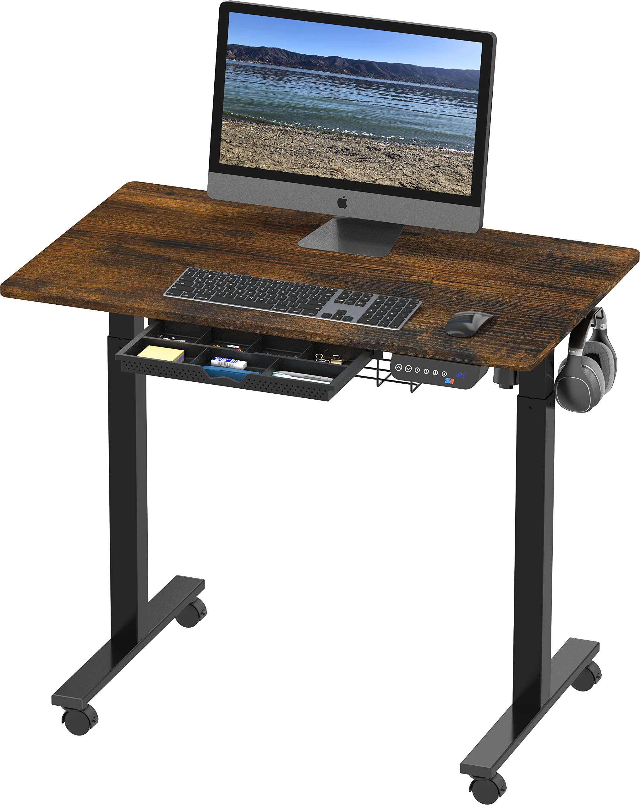 40 Inch Electric Height Adjustable Sit to Stand Desk