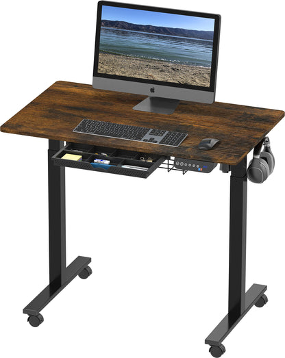 40 Inch Electric Height Adjustable Sit to Stand Desk