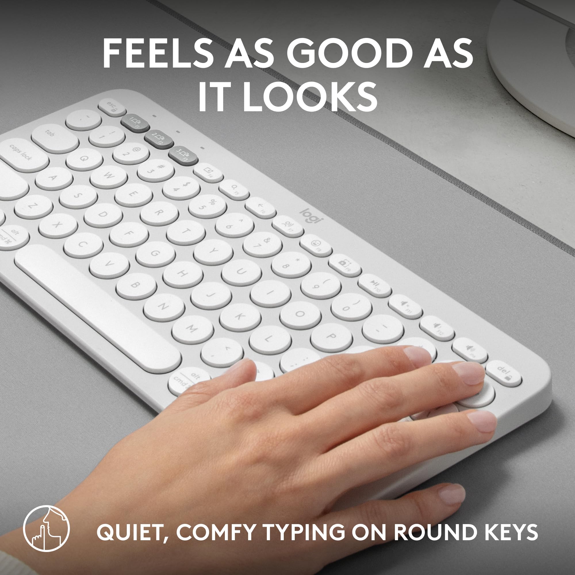 Logitech Pebble K380s Bluetooth Keyboard Slim Portable Design