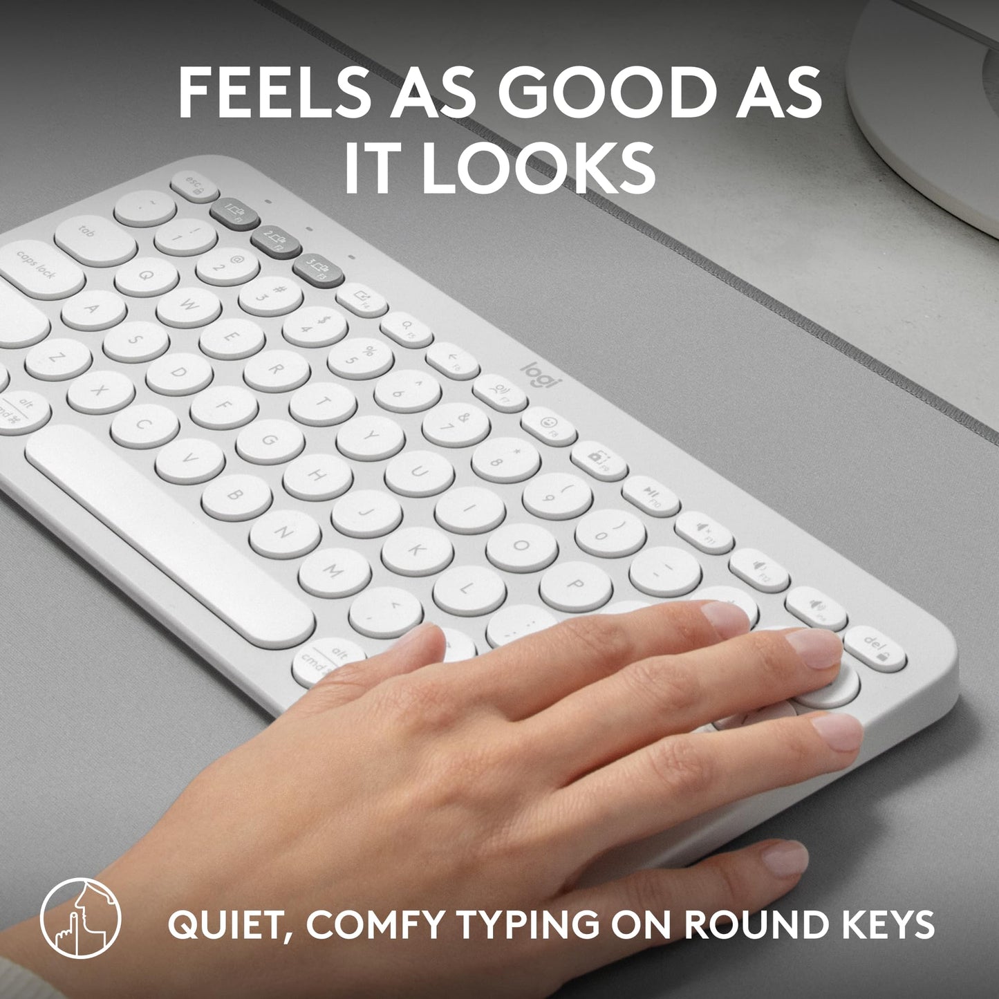 Logitech Pebble K380s Bluetooth Keyboard Slim Portable Design