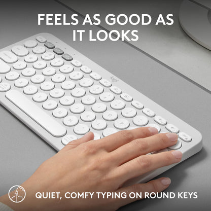Logitech Pebble K380s Bluetooth Keyboard Slim Portable Design