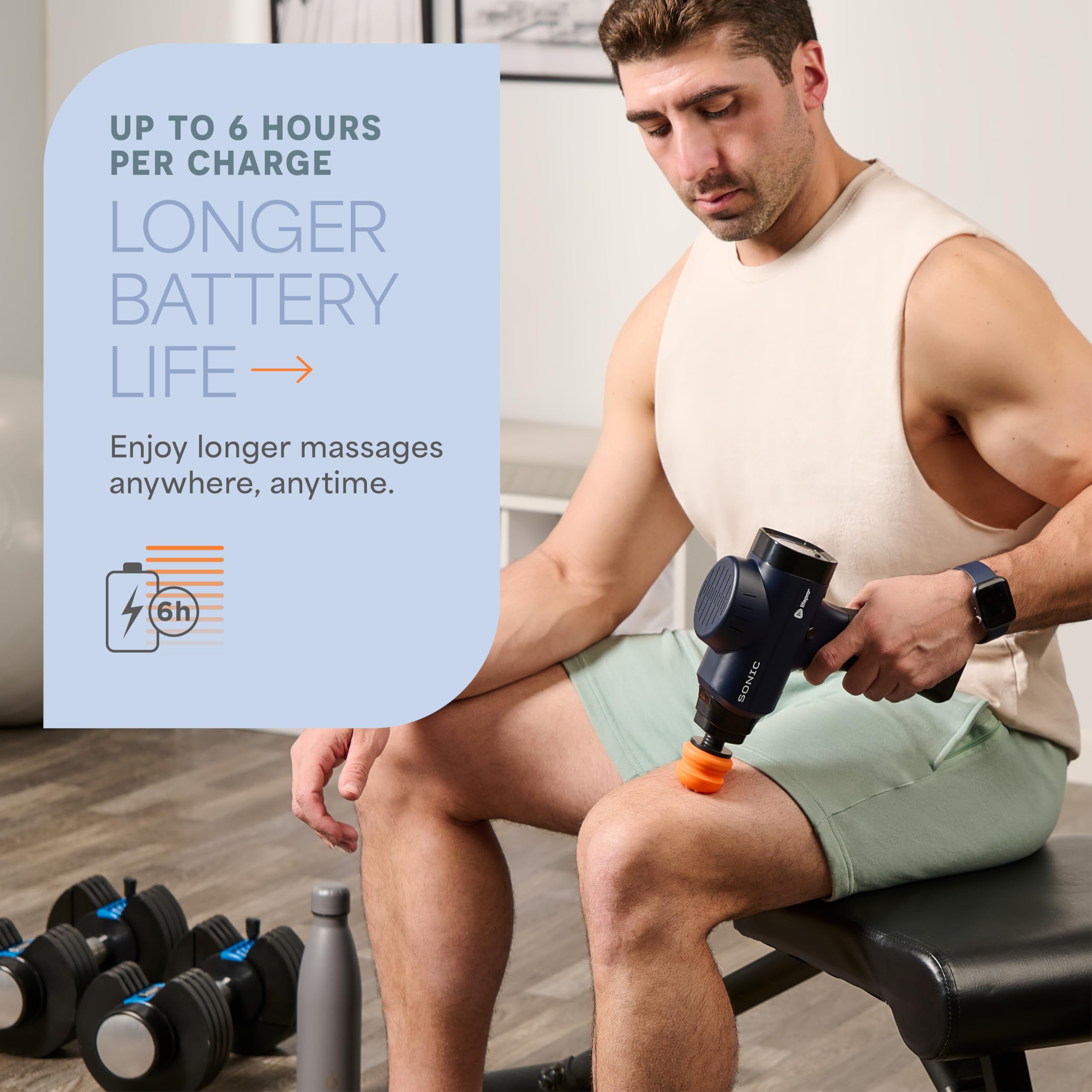 LifePro Deep Tissue Massage Gun with Multiple Heads
