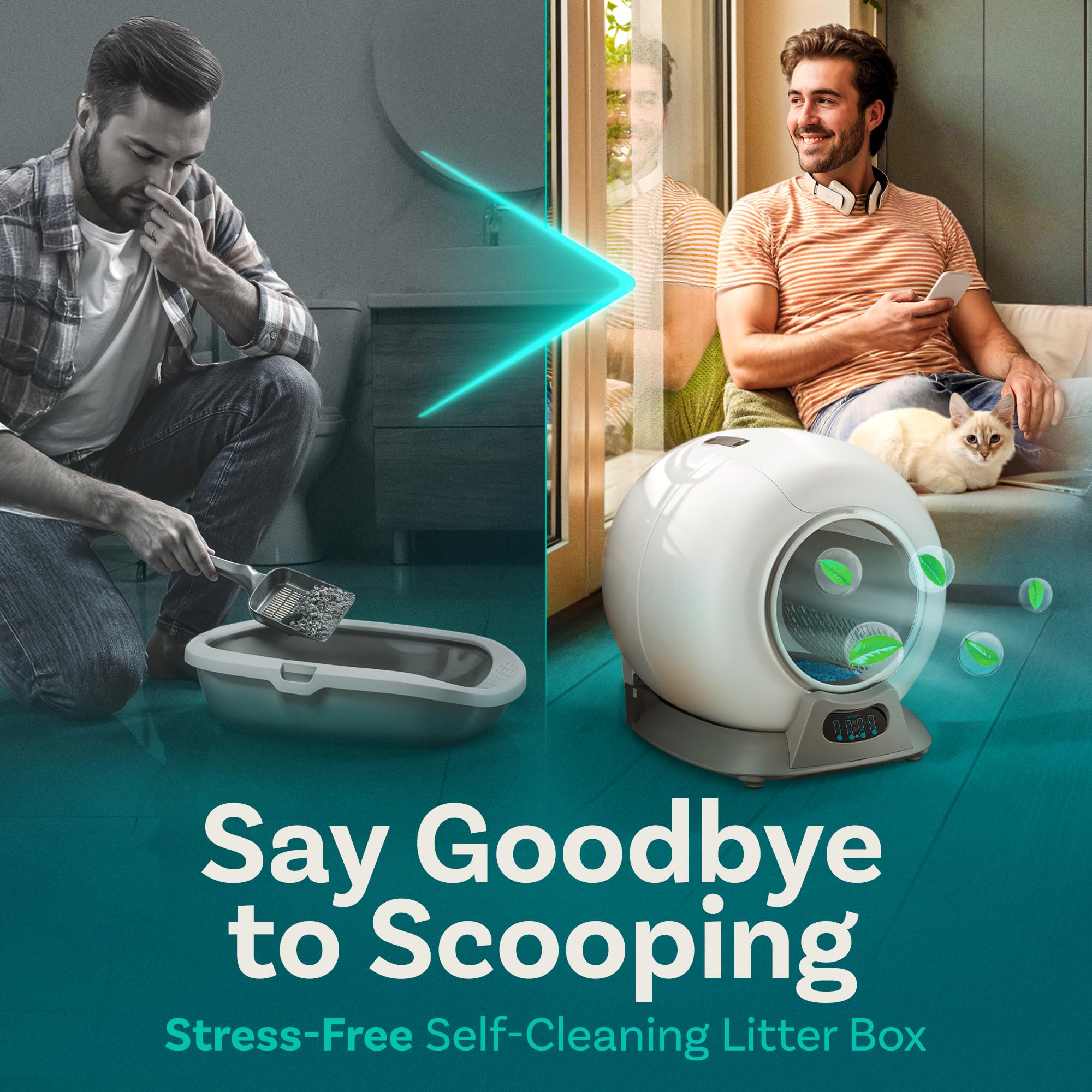 Self Cleaning Litter Box with App Control