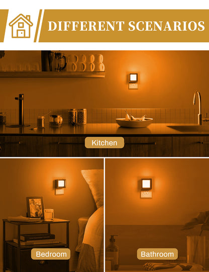 DORESshop LED Night Light 2 Pack Dusk to Dawn Dimmable
