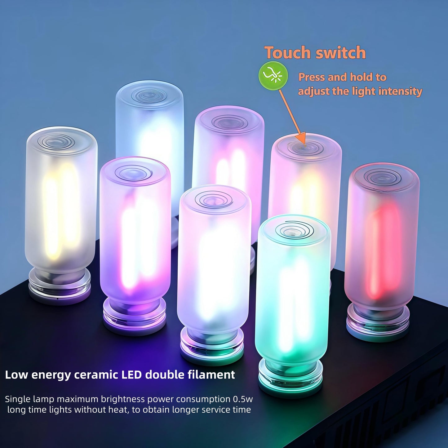 Retro Car Lamp Touch USB LED Night Light Ambient Decor Desk
