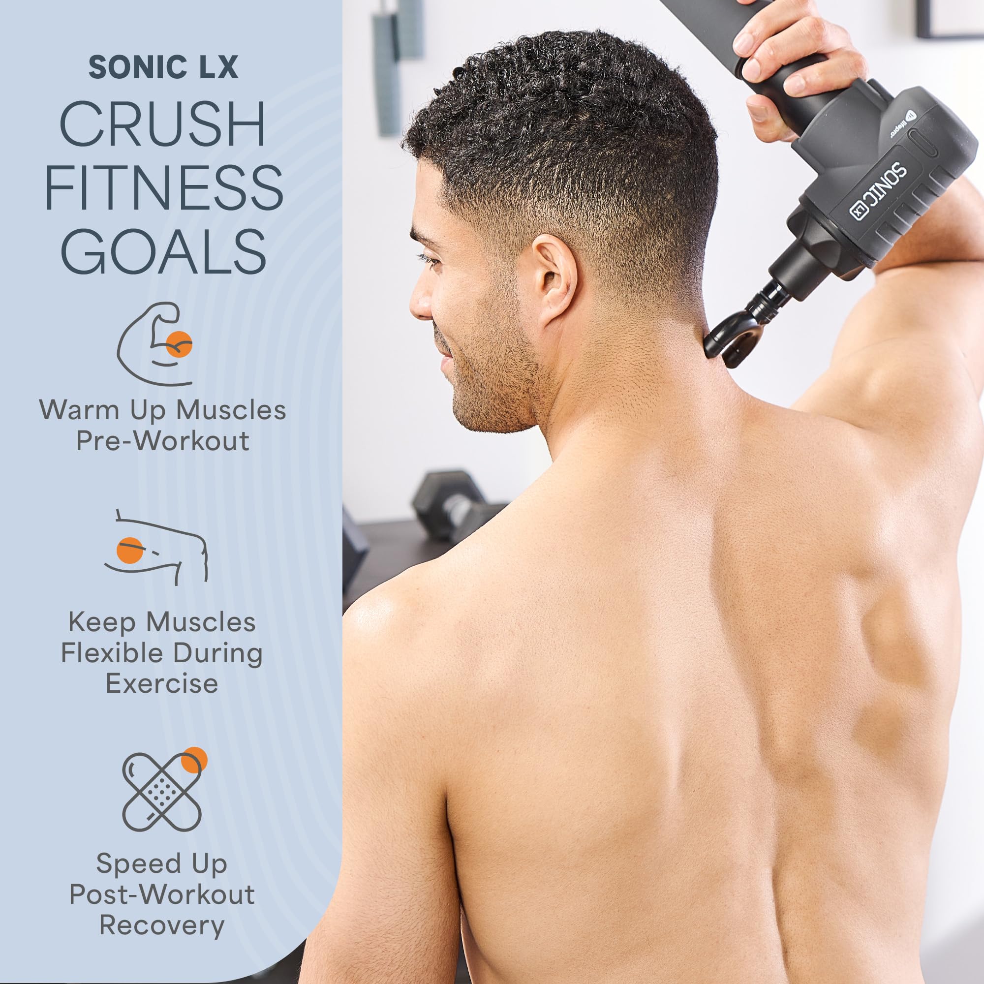 LifePro Sonic LX Heated Massage Gun for Muscle Recovery