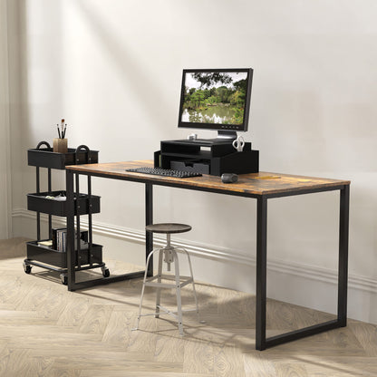 SHW 48 Inch Black Home Office Computer Desk
