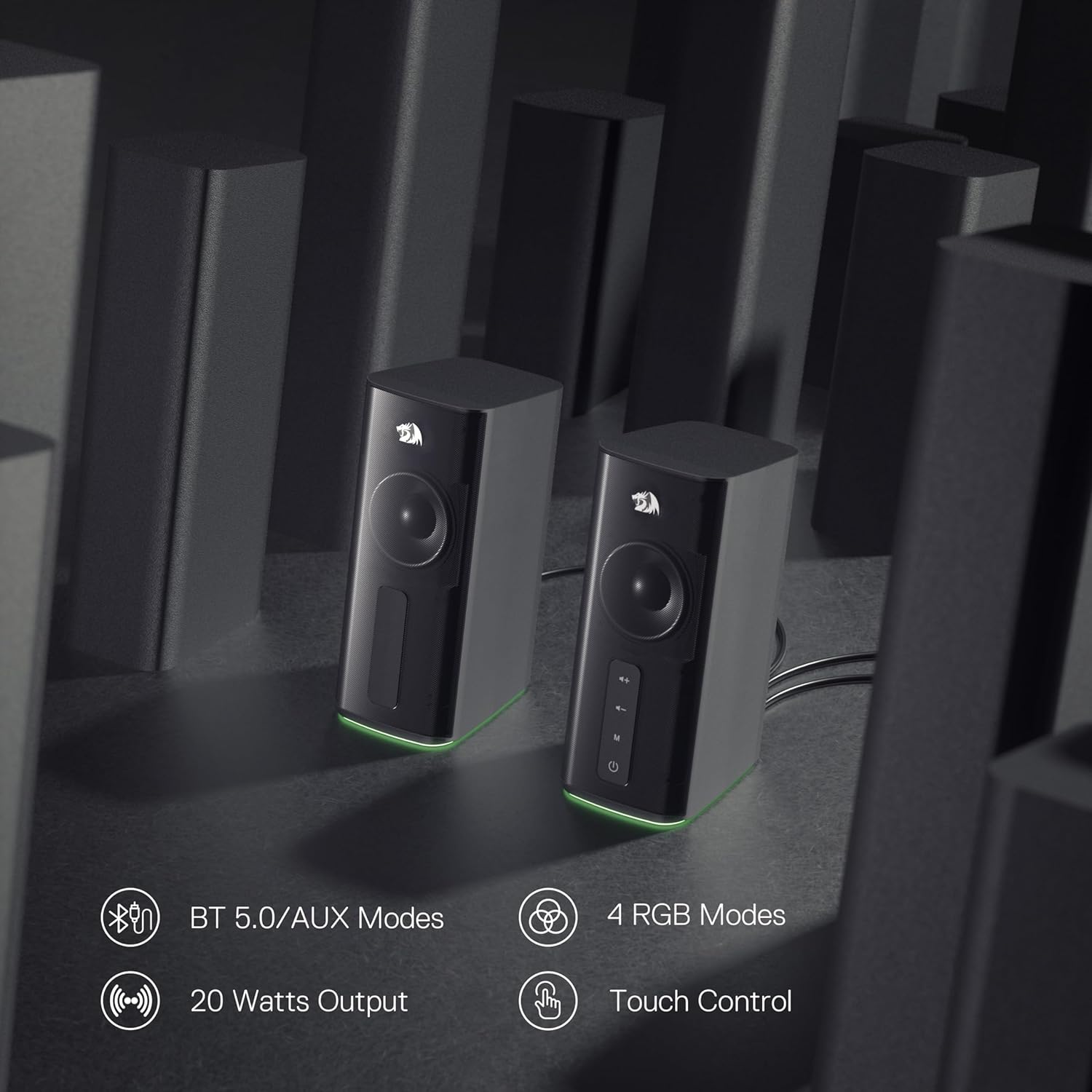 Redragon GS814 Bluetooth Desktop Speakers with Enhanced Bass
