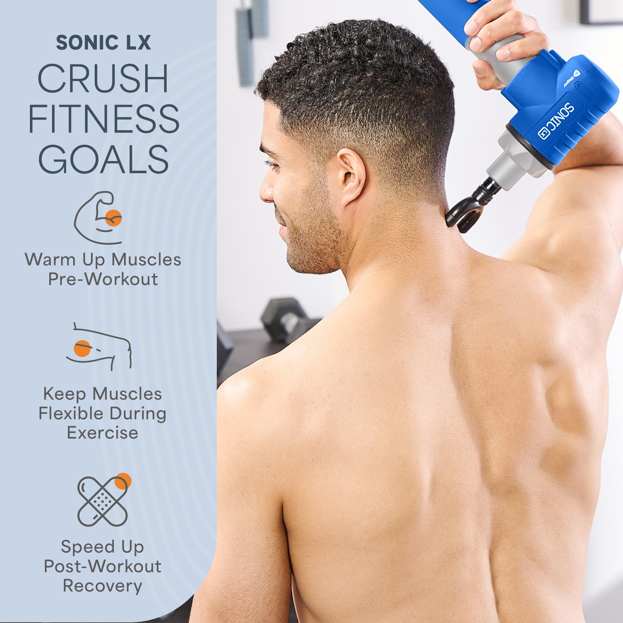 LifePro Sonic LX Heated Massage Gun for Muscle Recovery