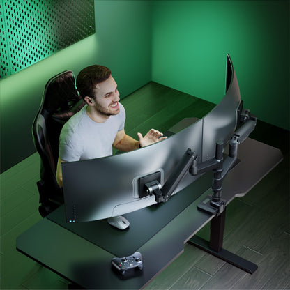 Wali Dual Monitor Stand With Gas Spring 17 to 32 Inches