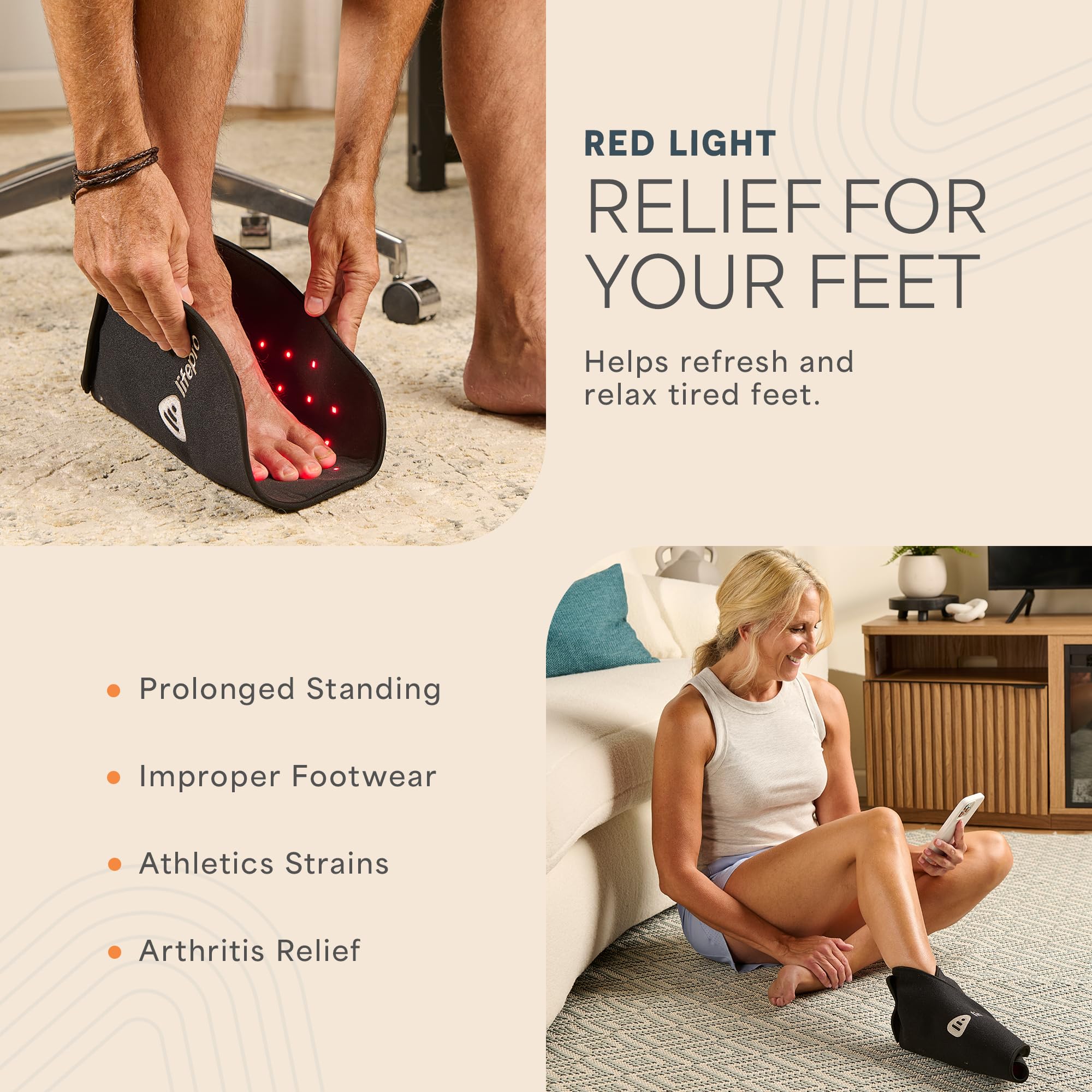 Lifepro Red Light Therapy Foot Wrap for Pain Relief