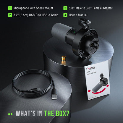 FIFINE Dynamic Microphone XLR USB Podcast Studio Mic