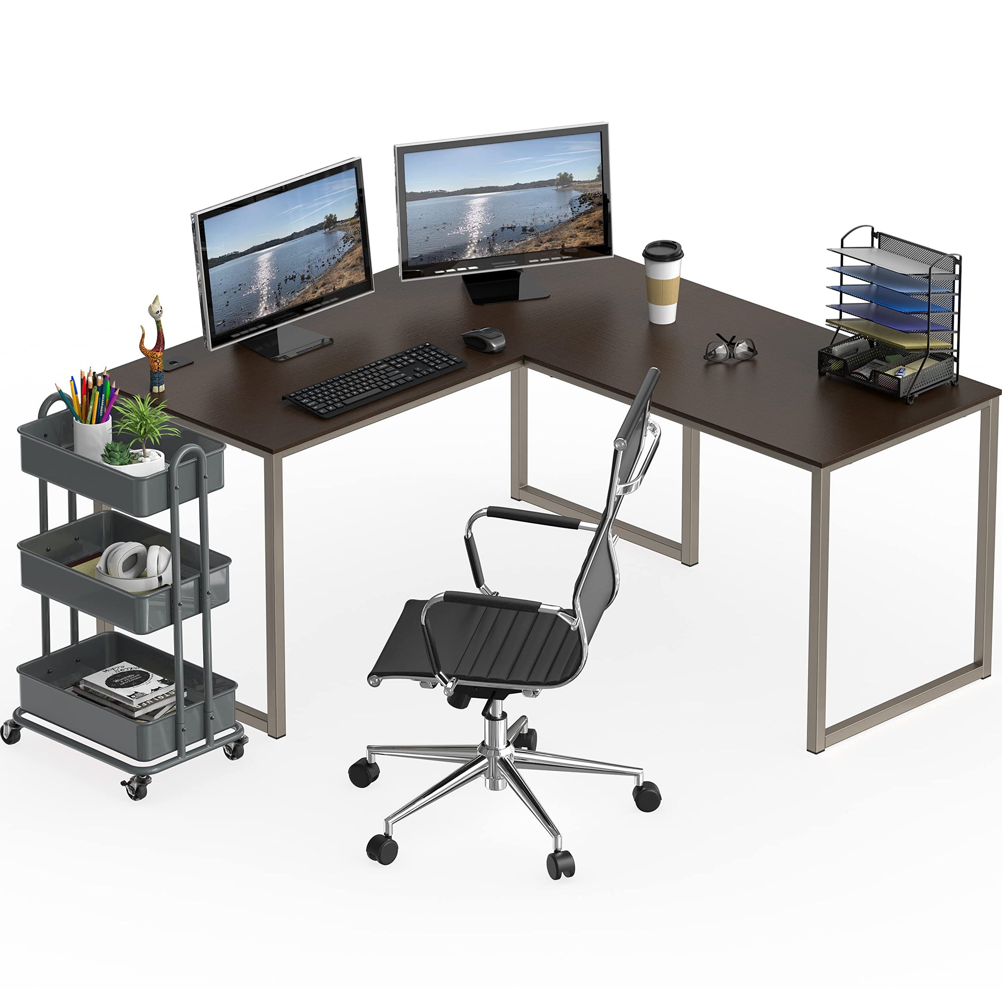 L Shape Home Office Desk for Maximal Workspace