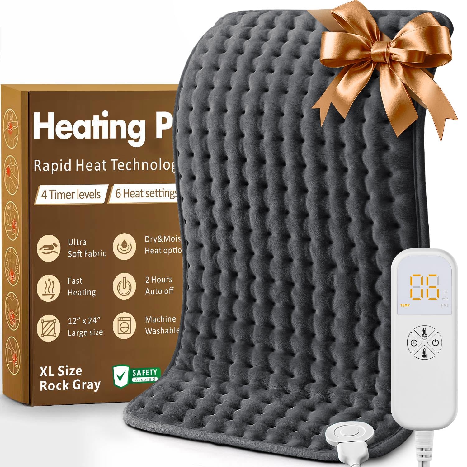 Electric Heating Pad for Back Pain Relief with Auto Off