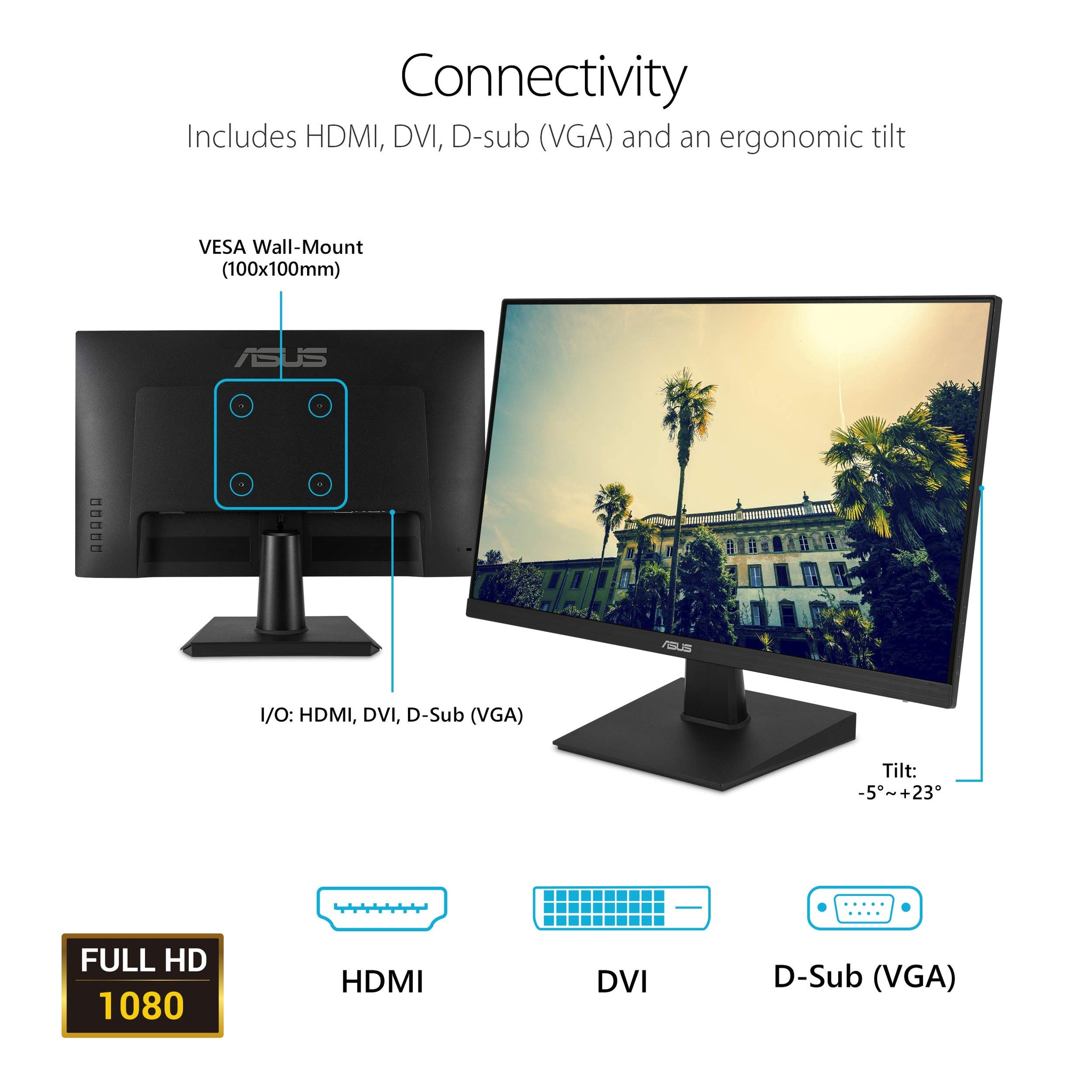 ASUS 23.8 Inch Full HD Monitor with Eye Care Technology
