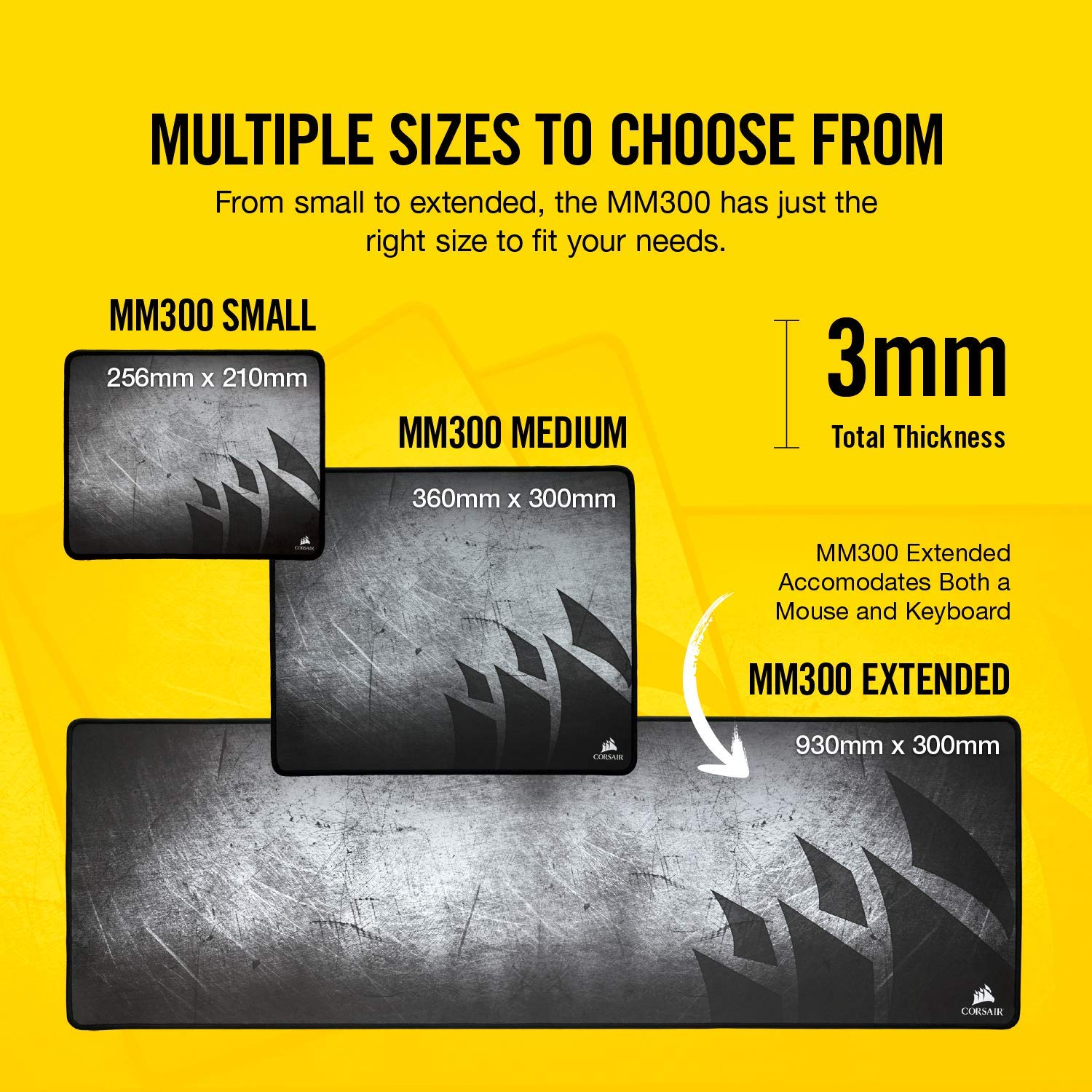 Corsair MM300 Gaming Mouse Pad for Precision Control