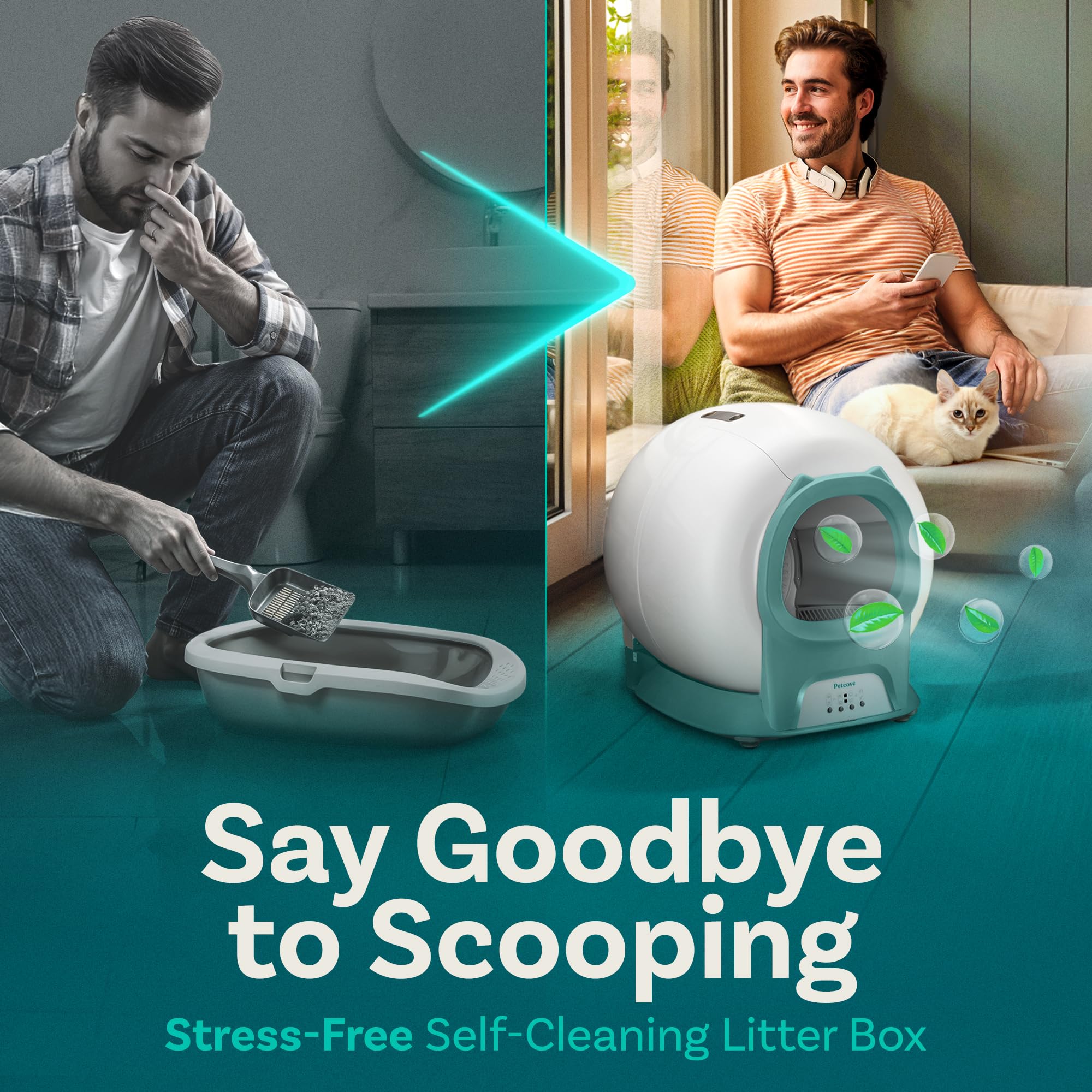 Self Cleaning Litter Box with App Control