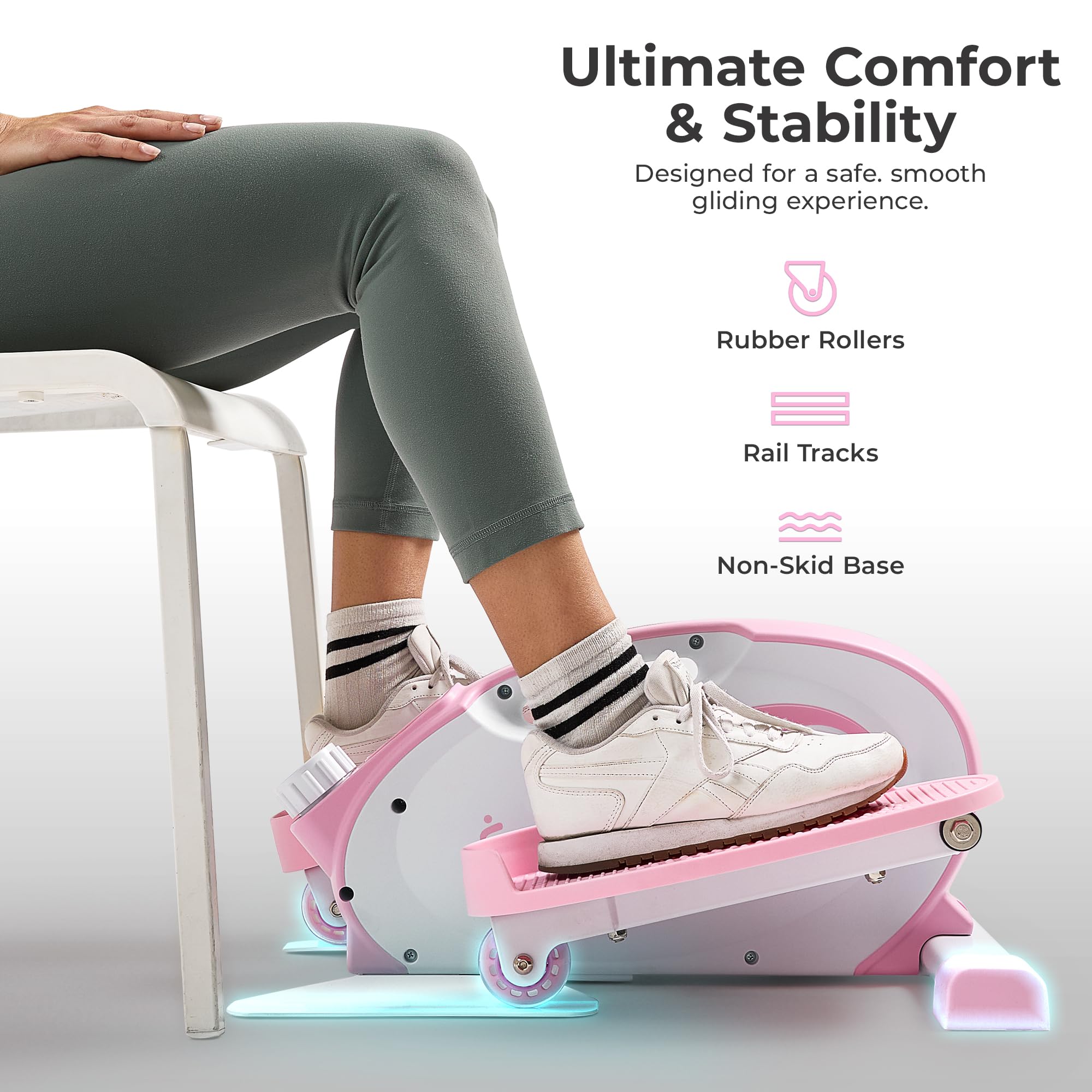 Portable Under Desk Elliptical Exerciser for Seniors