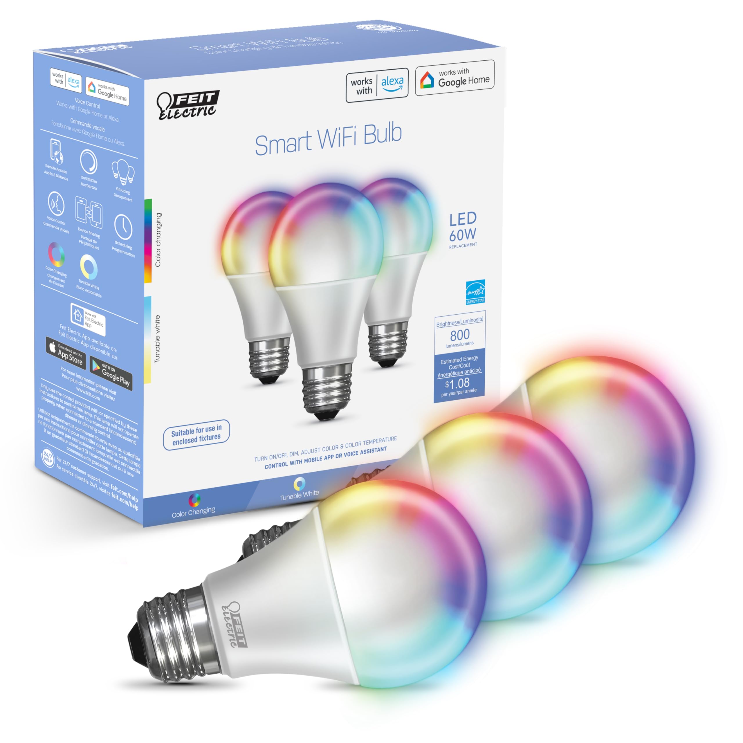 Smart RGB Color Changing LED Bulbs for Home Automation