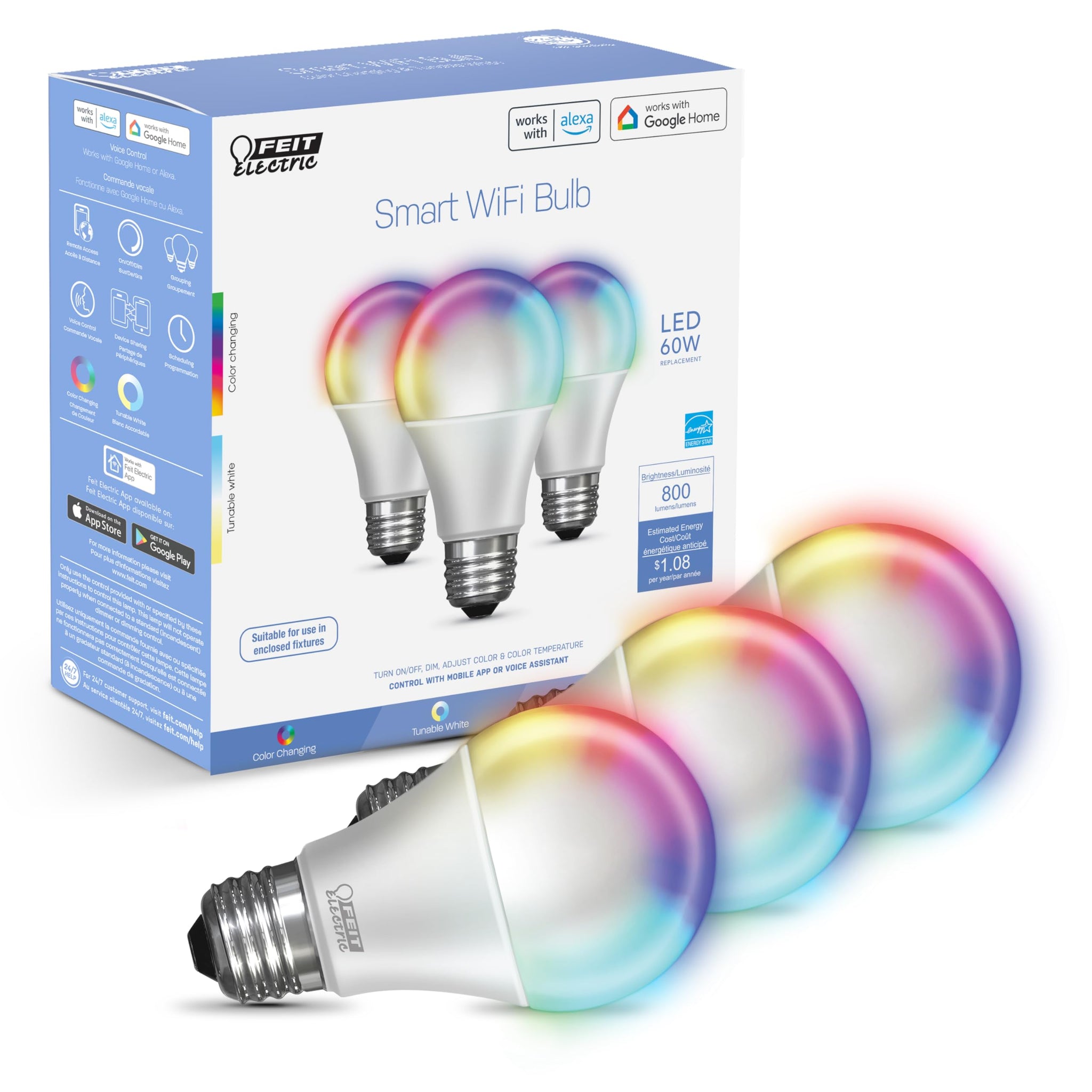 Smart RGB Color Changing LED Bulbs for Home Automation