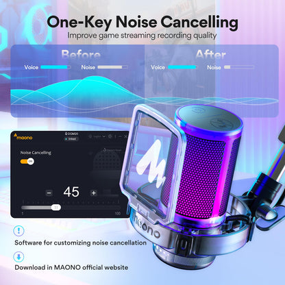 Maono Gaming USB Microphone DGM20S With Noise Cancellation