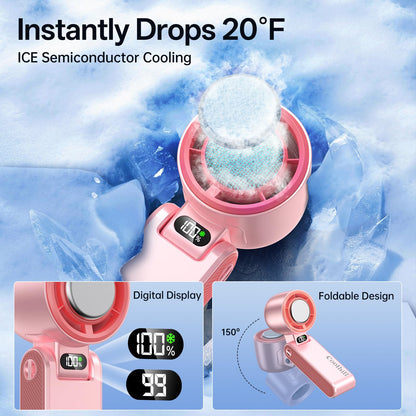 Handheld Portable Fan Ice Cooler 20000 RPM Turbo Purple