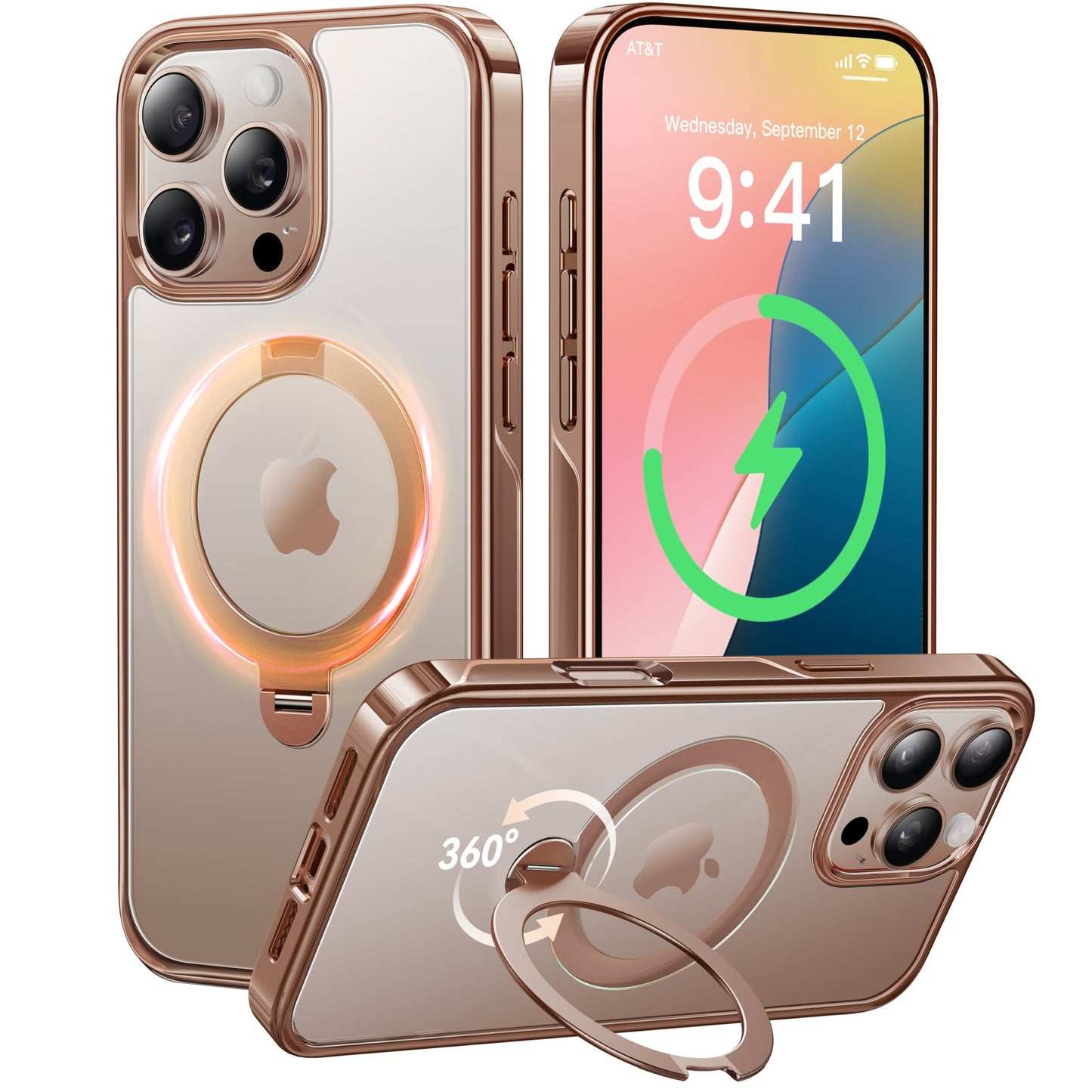 Casekoo Cosmic Orange iPhone 17 Pro Max Case With Stand